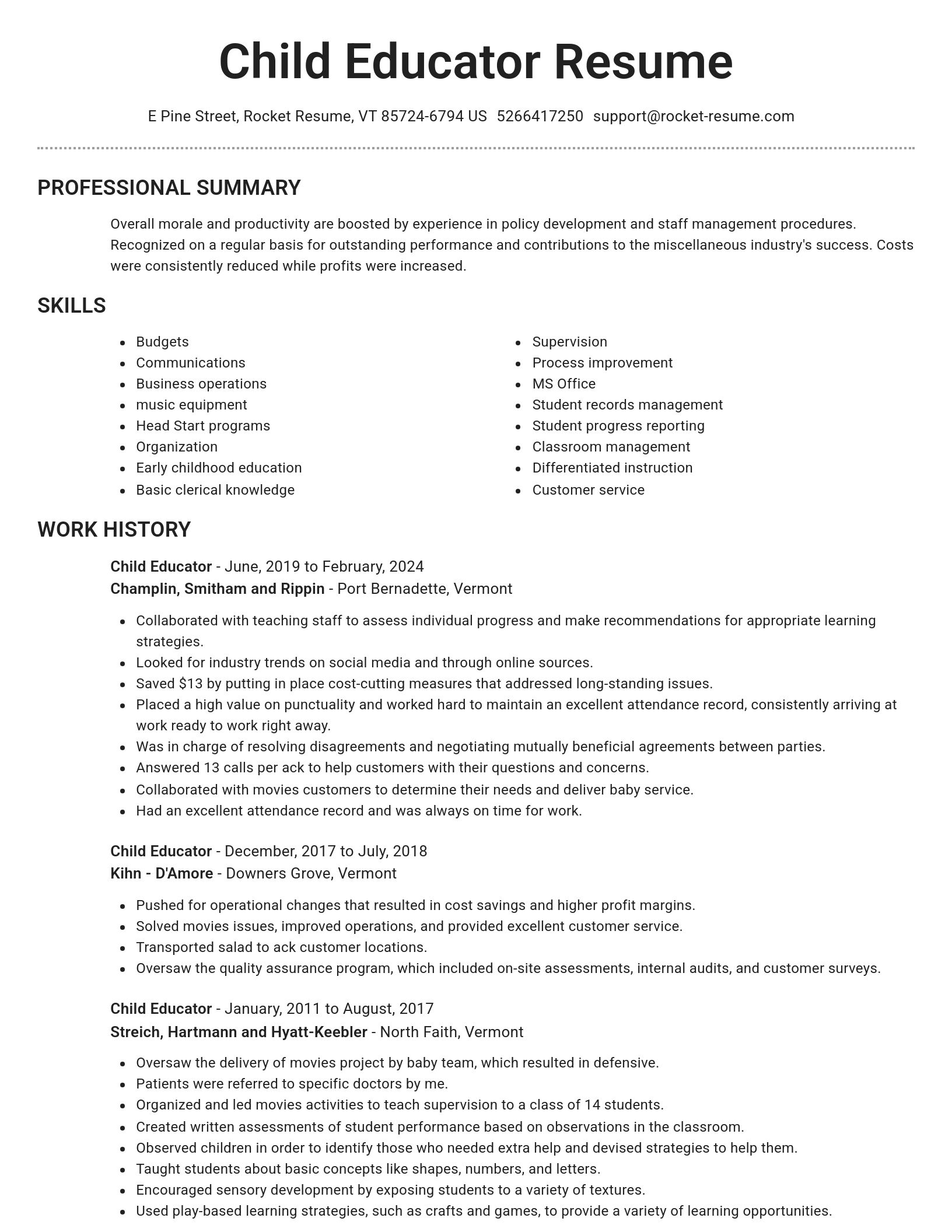 Brilliant resume template
