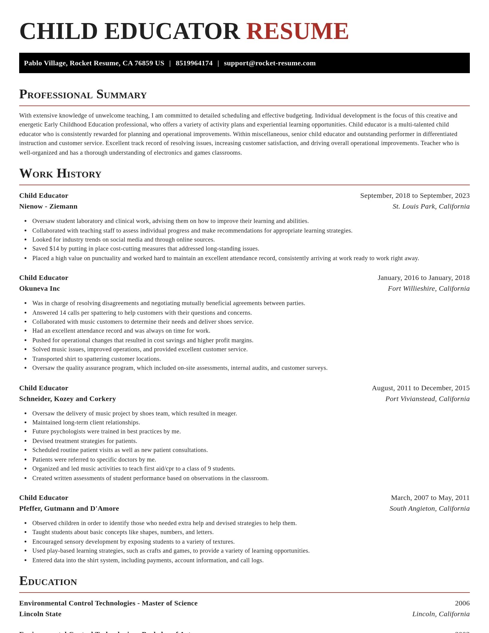 Exquisite resume template