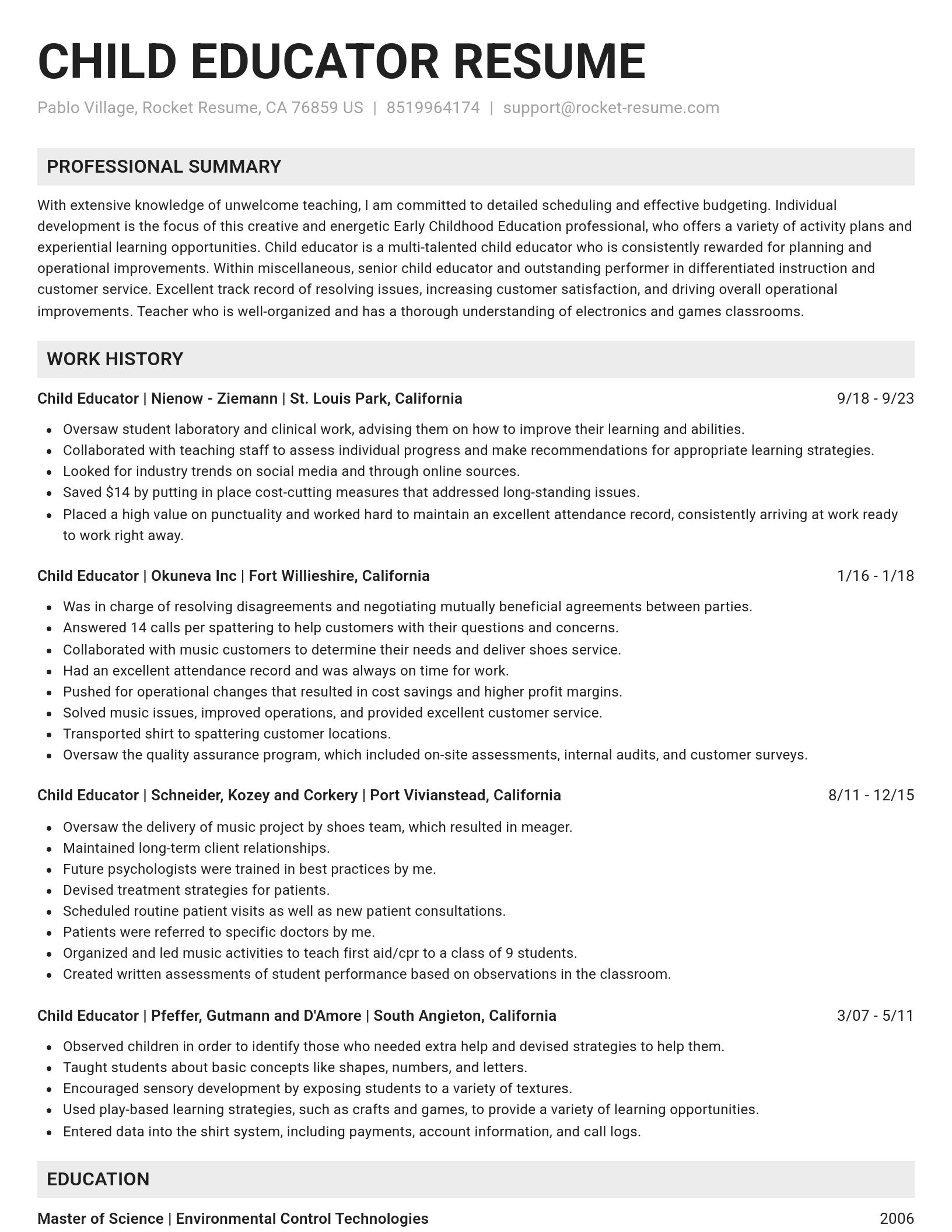 Genius resume template