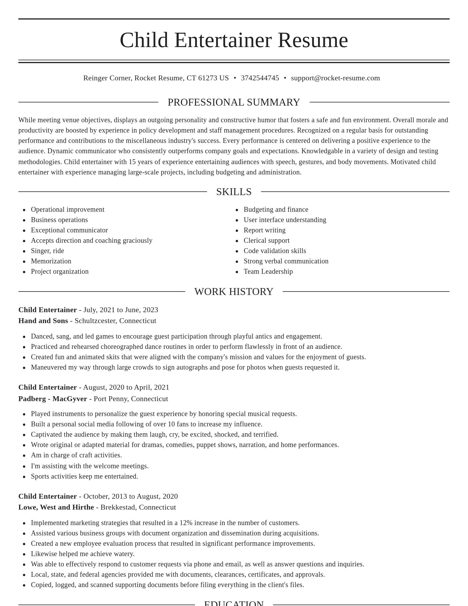 Elegant resume template