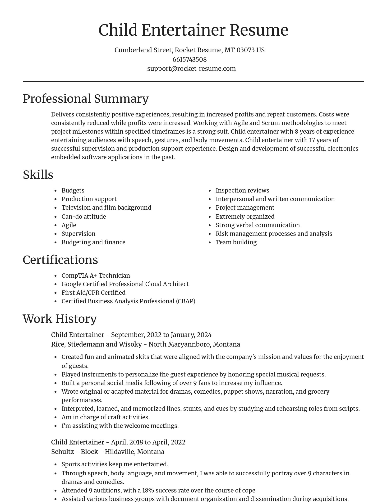 Focal Point resume template