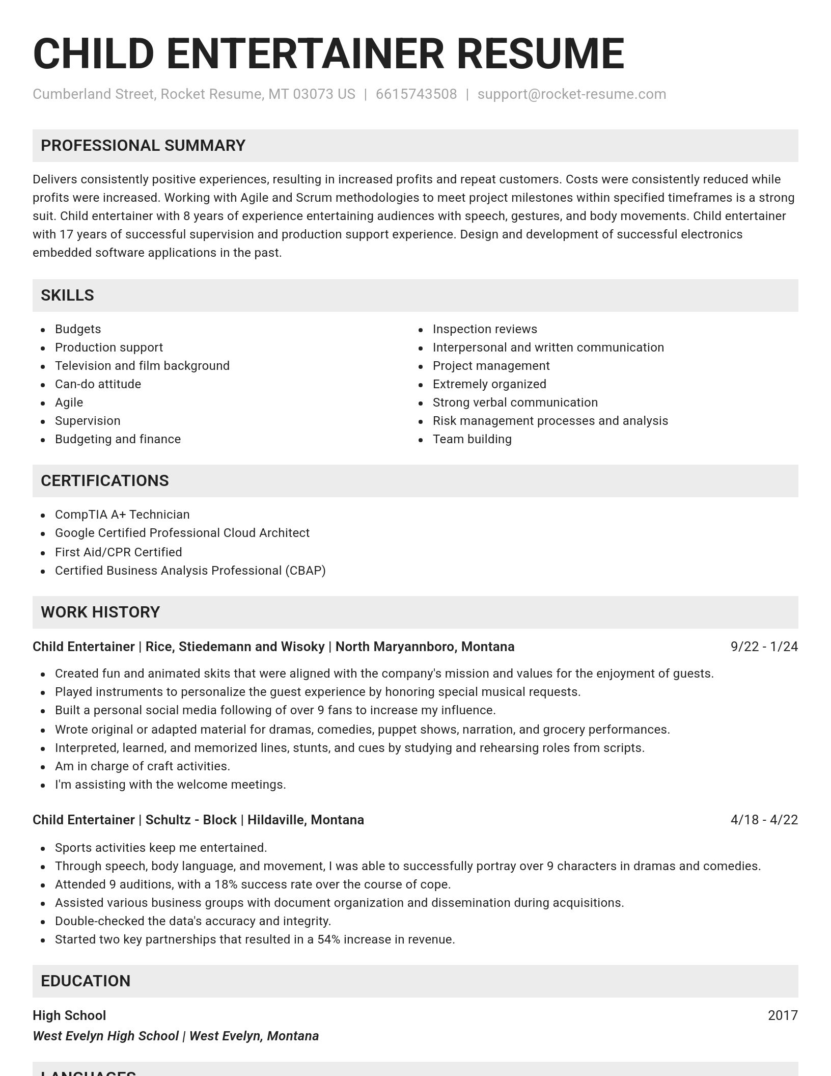 Genius resume template