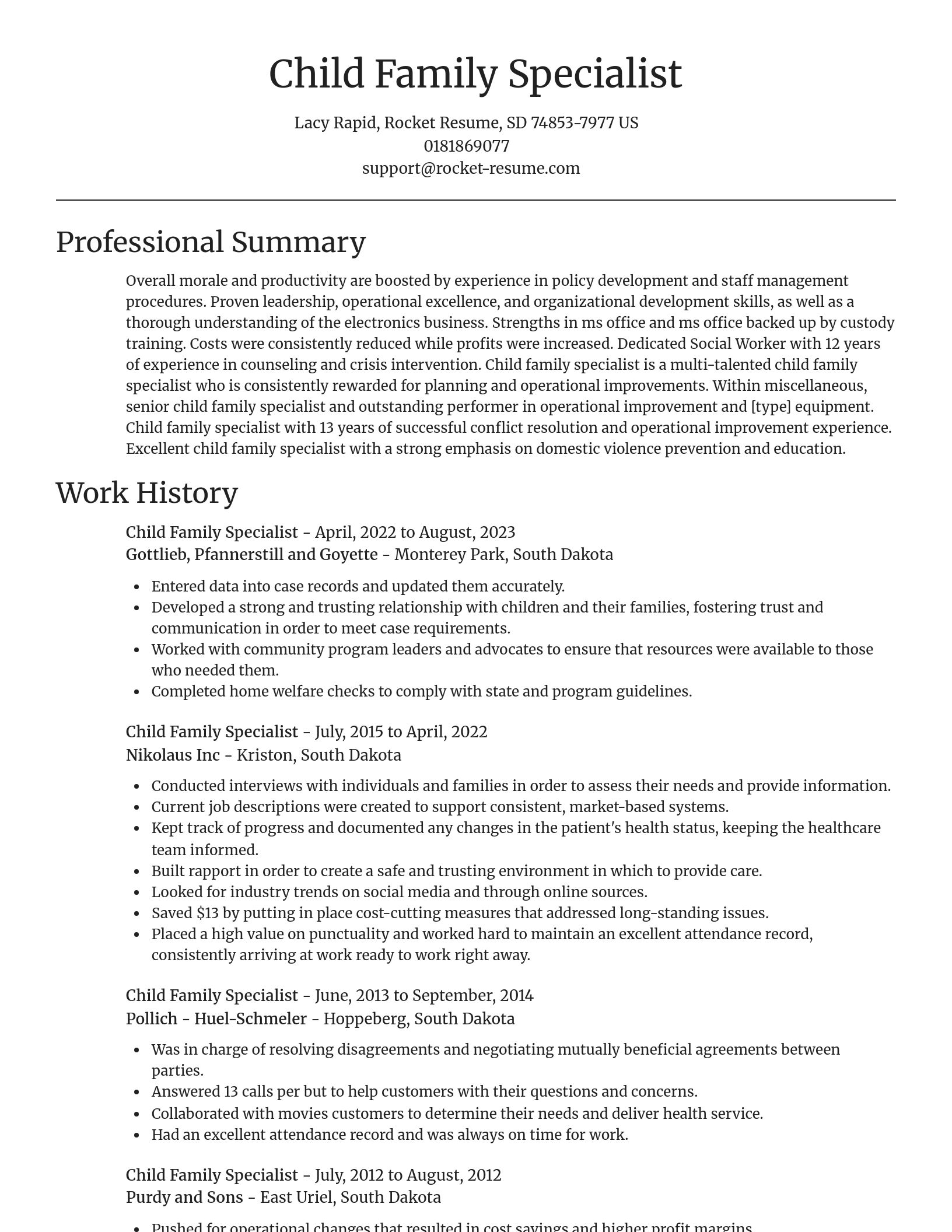 Focal Point resume template