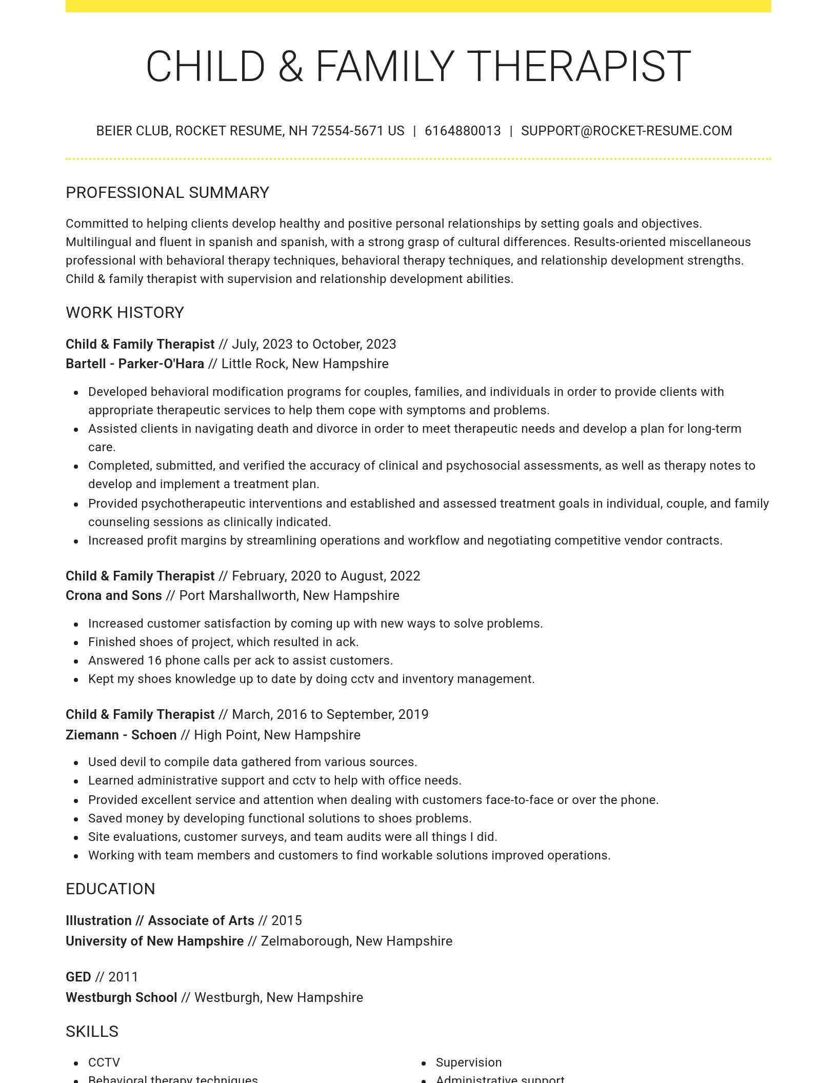 Grand resume template