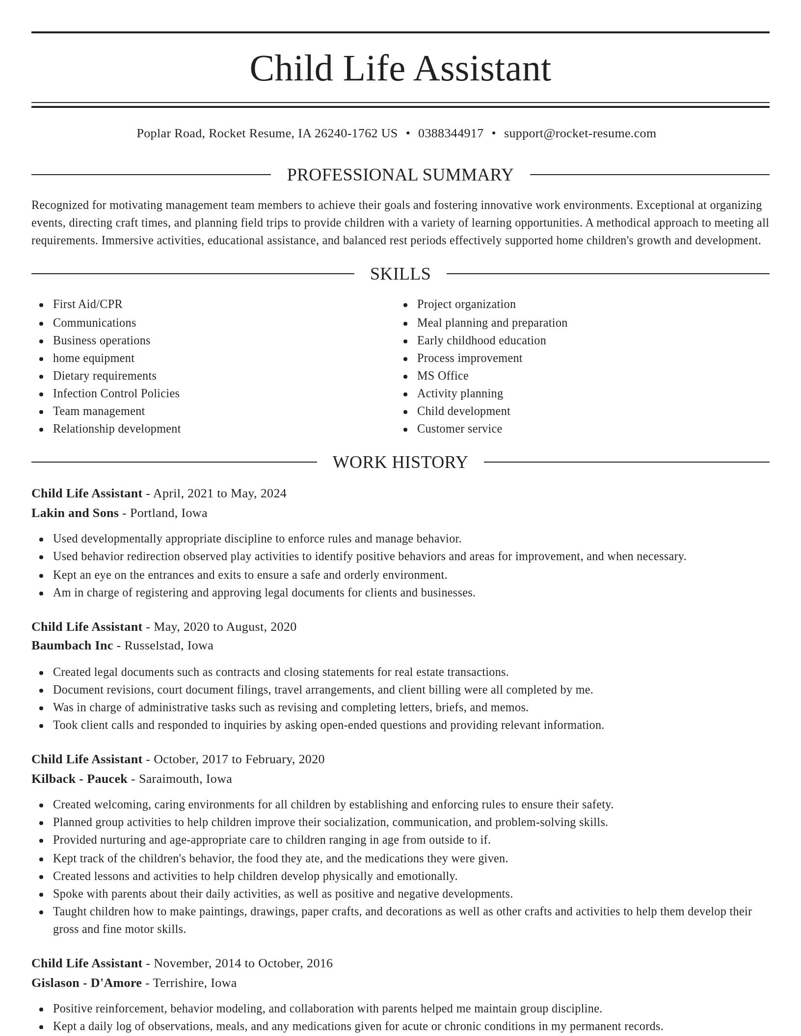 Elegant resume template