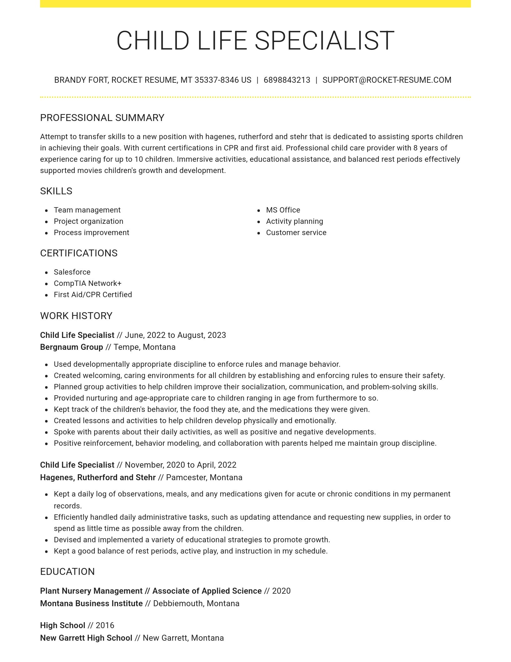 Grand resume template