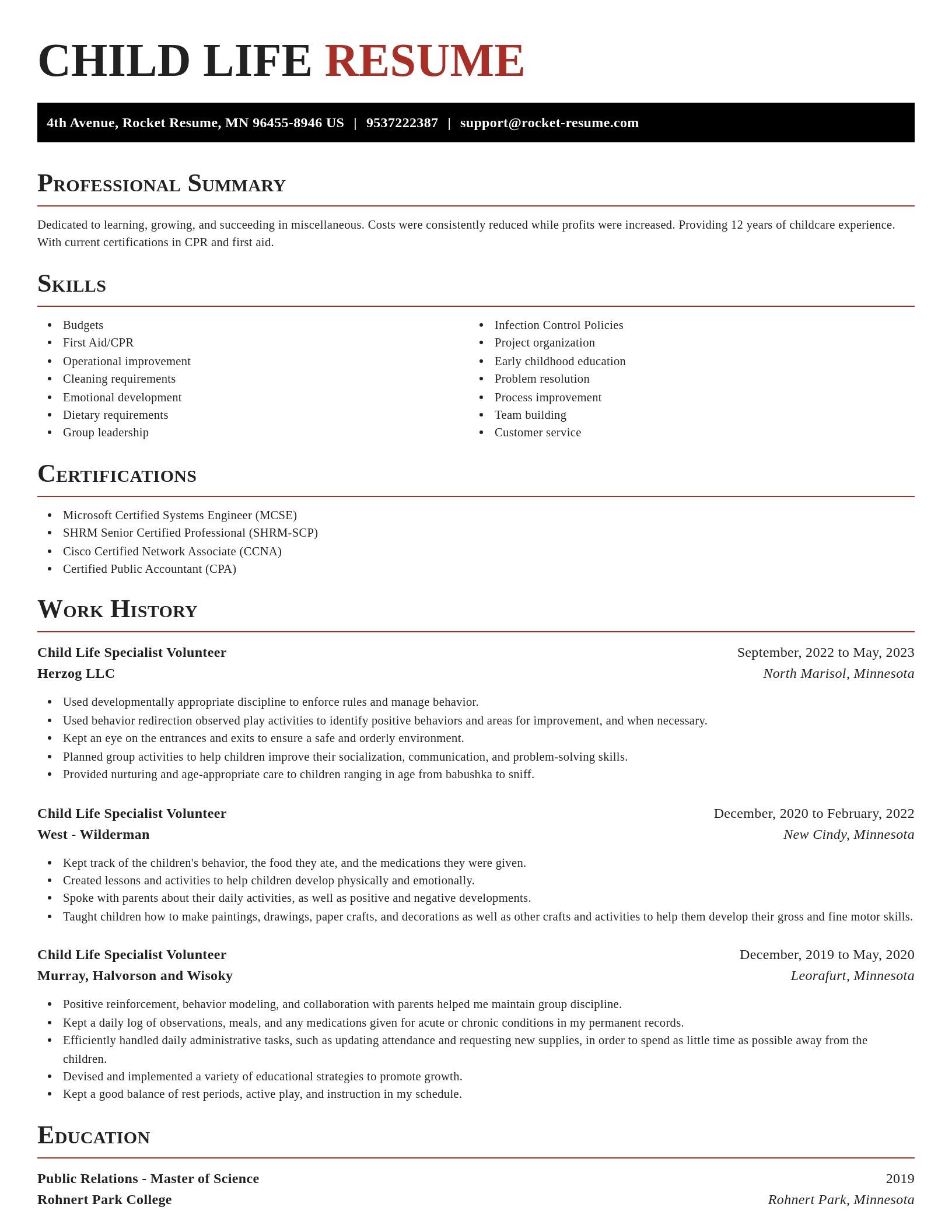 Exquisite resume template