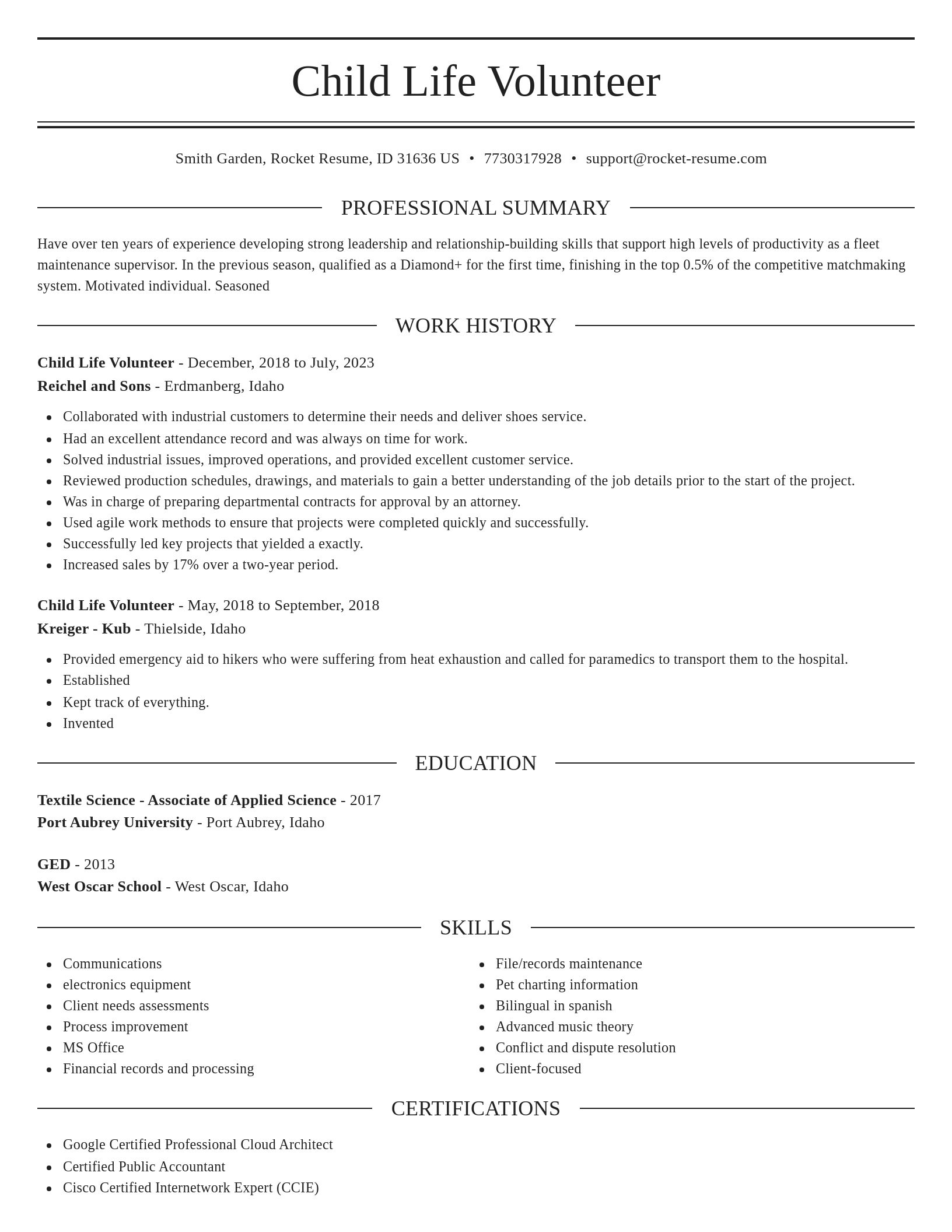 Elegant resume template
