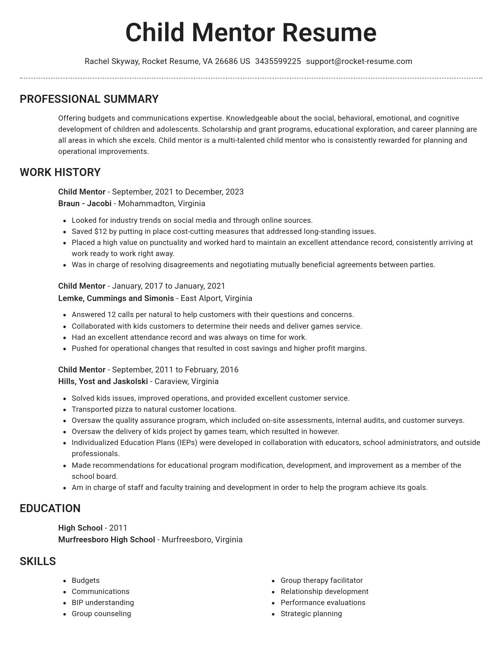 Brilliant resume template