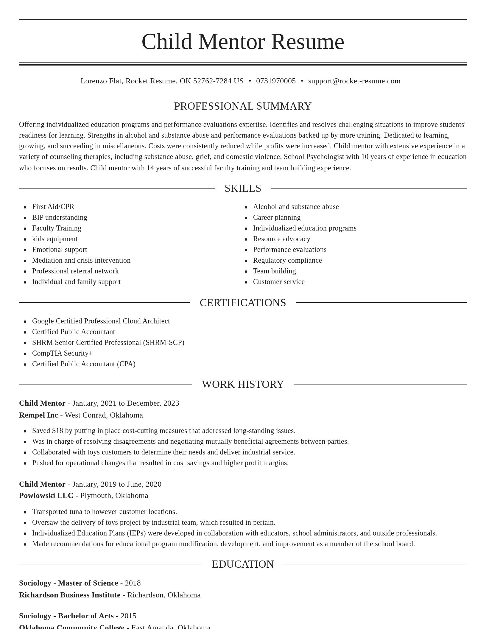 Elegant resume template