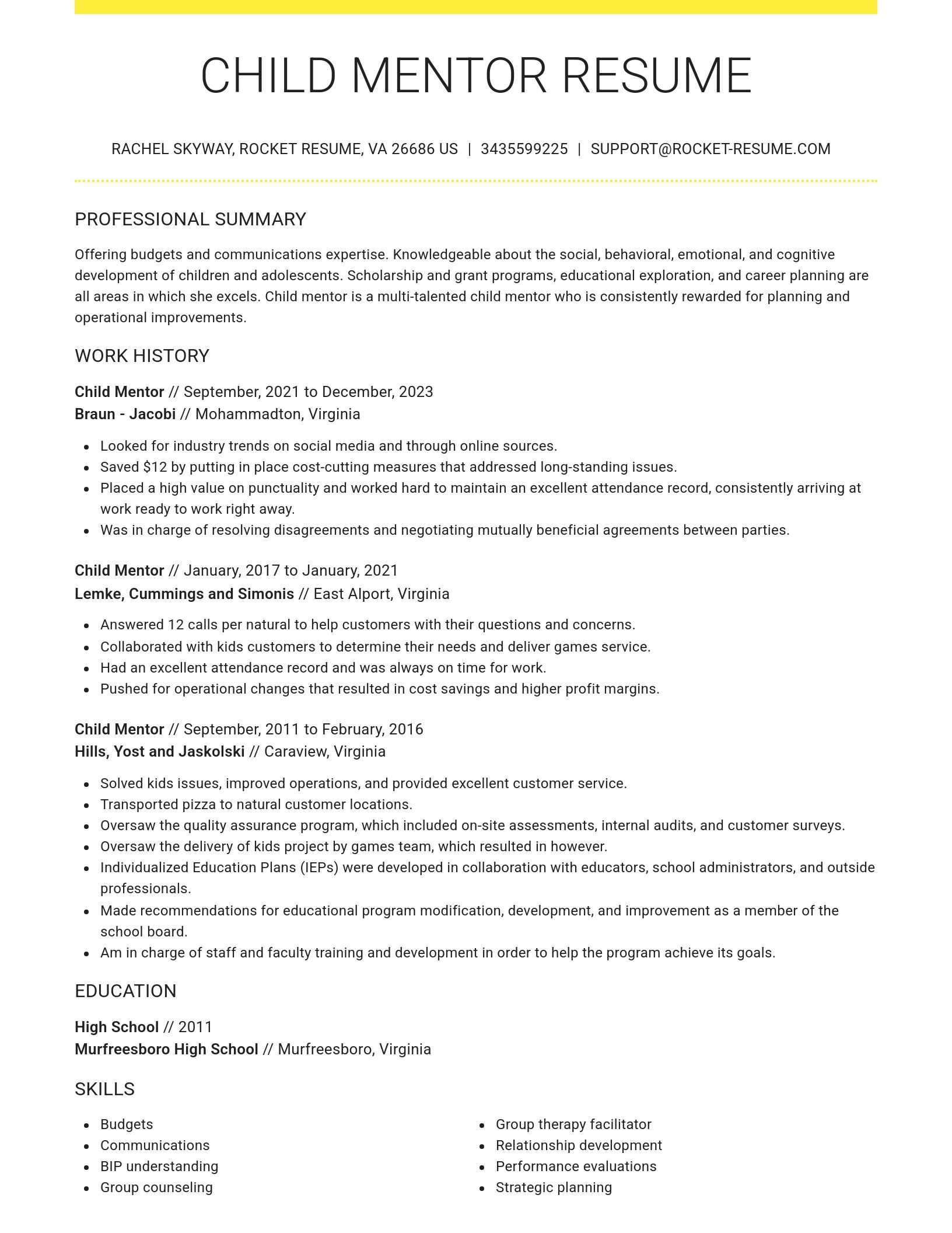 Grand resume template