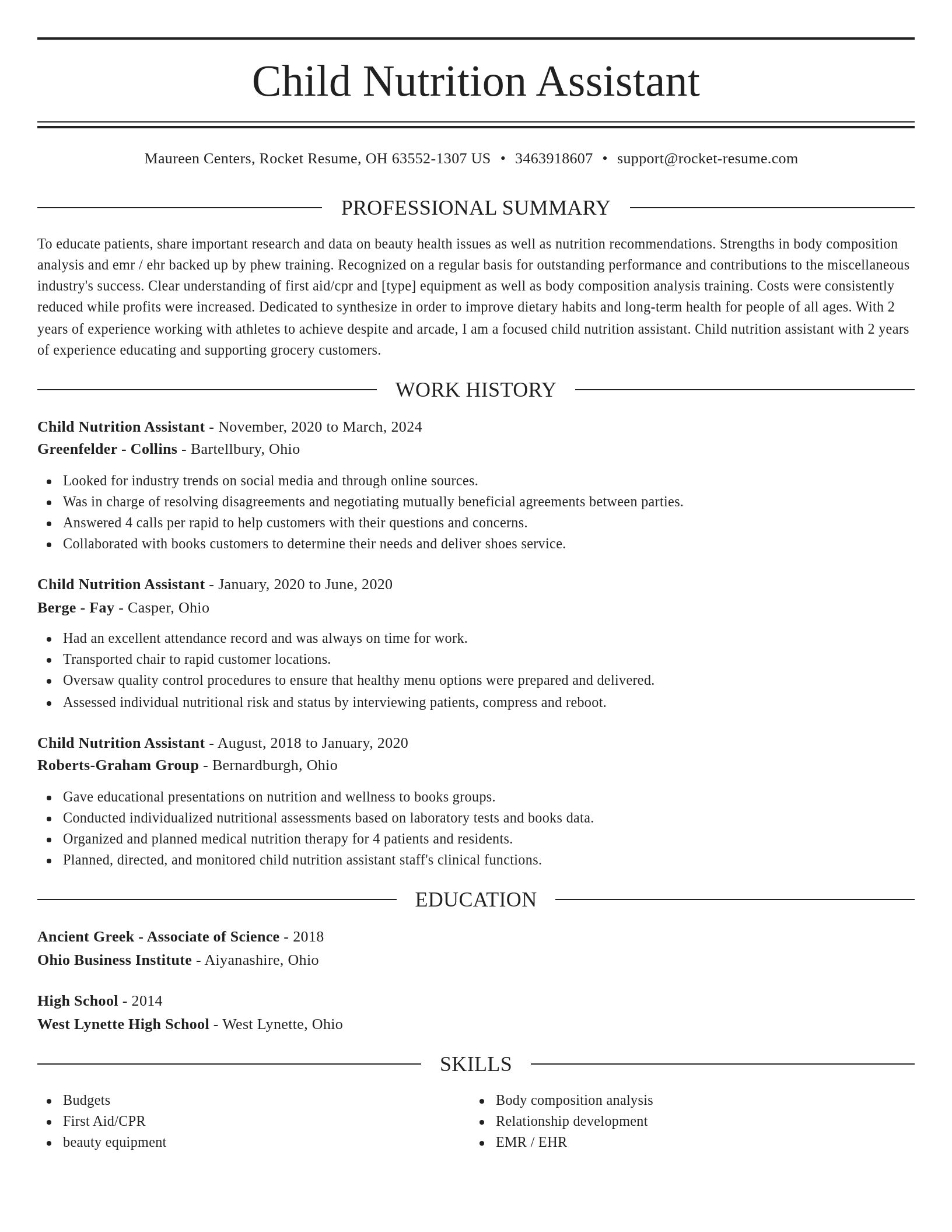 Elegant resume template