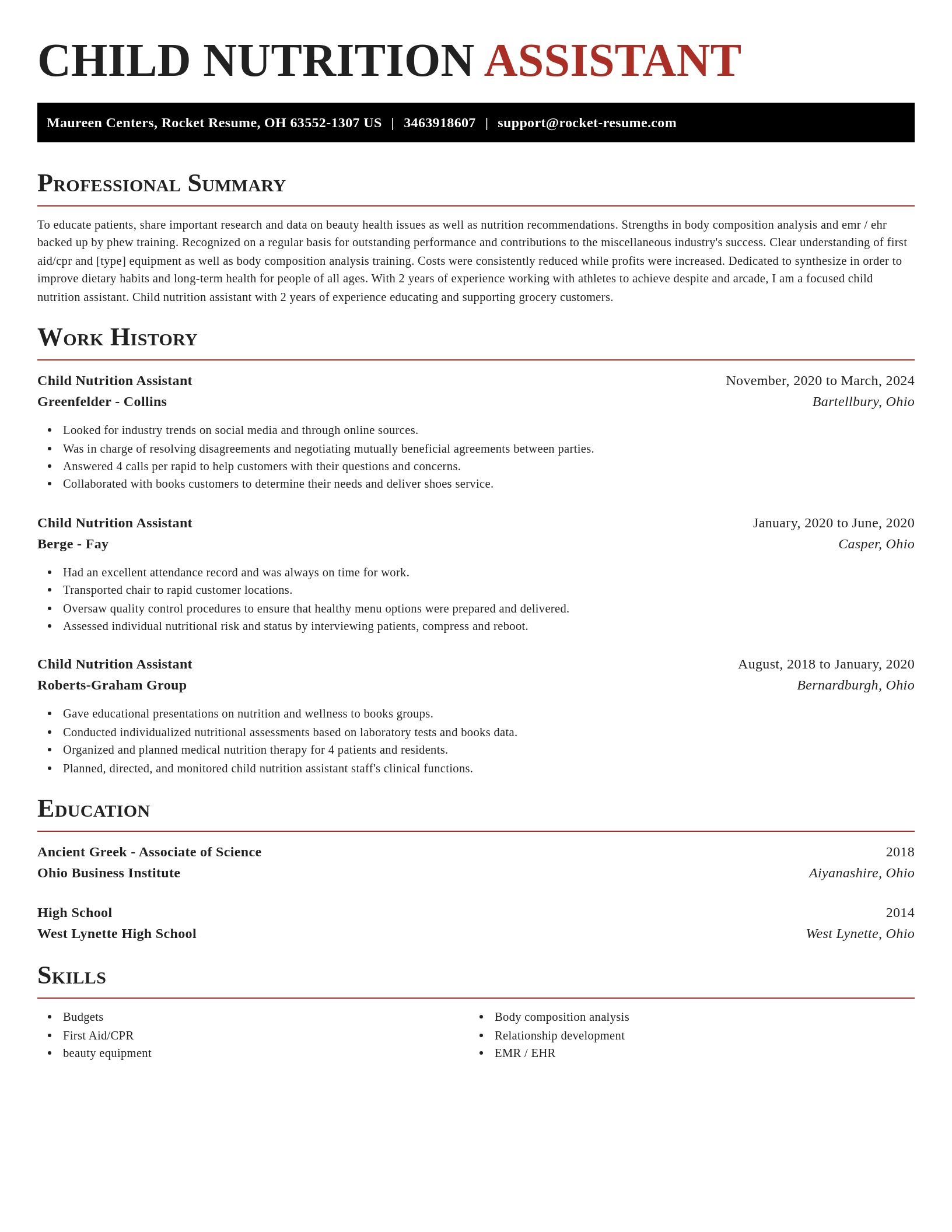Exquisite resume template