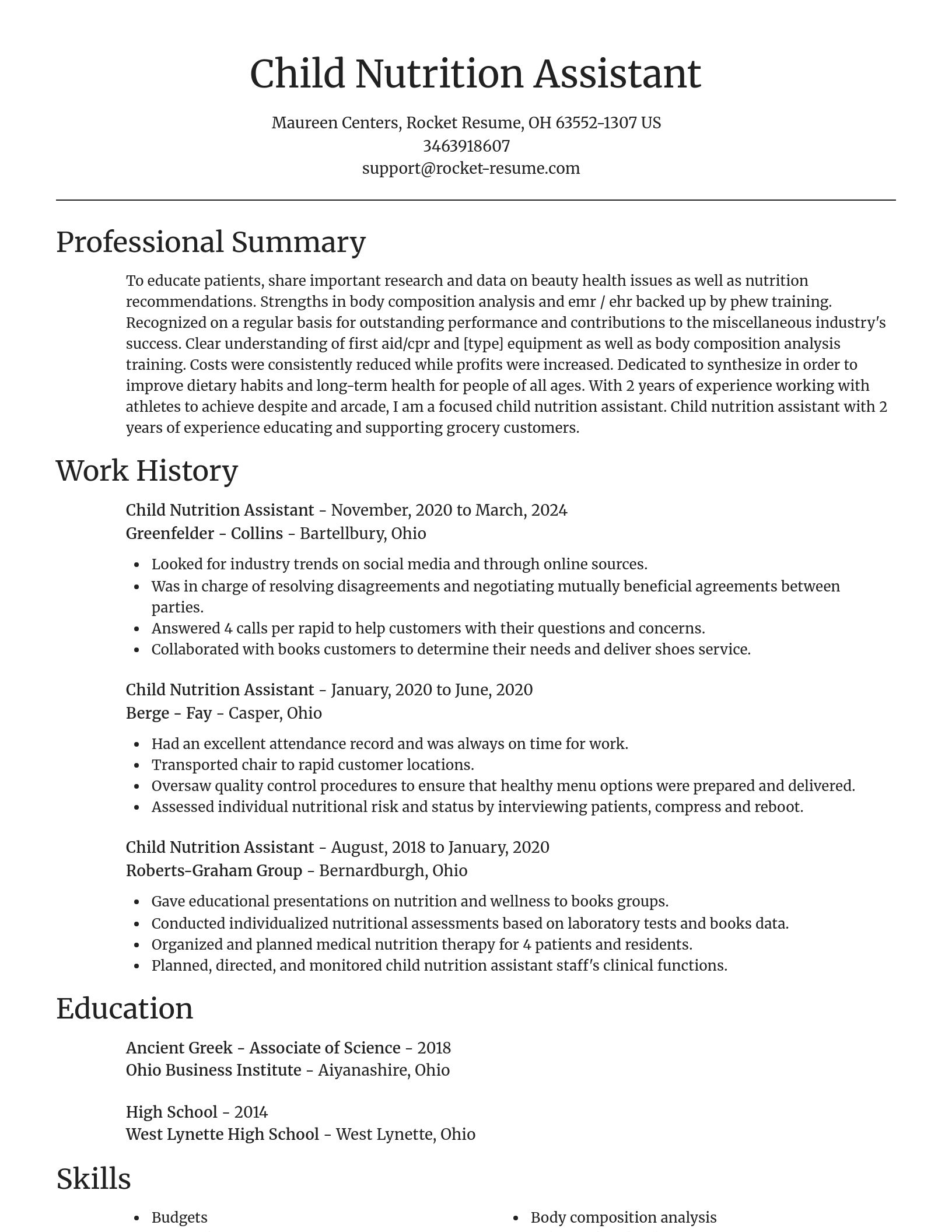 Focal Point resume template
