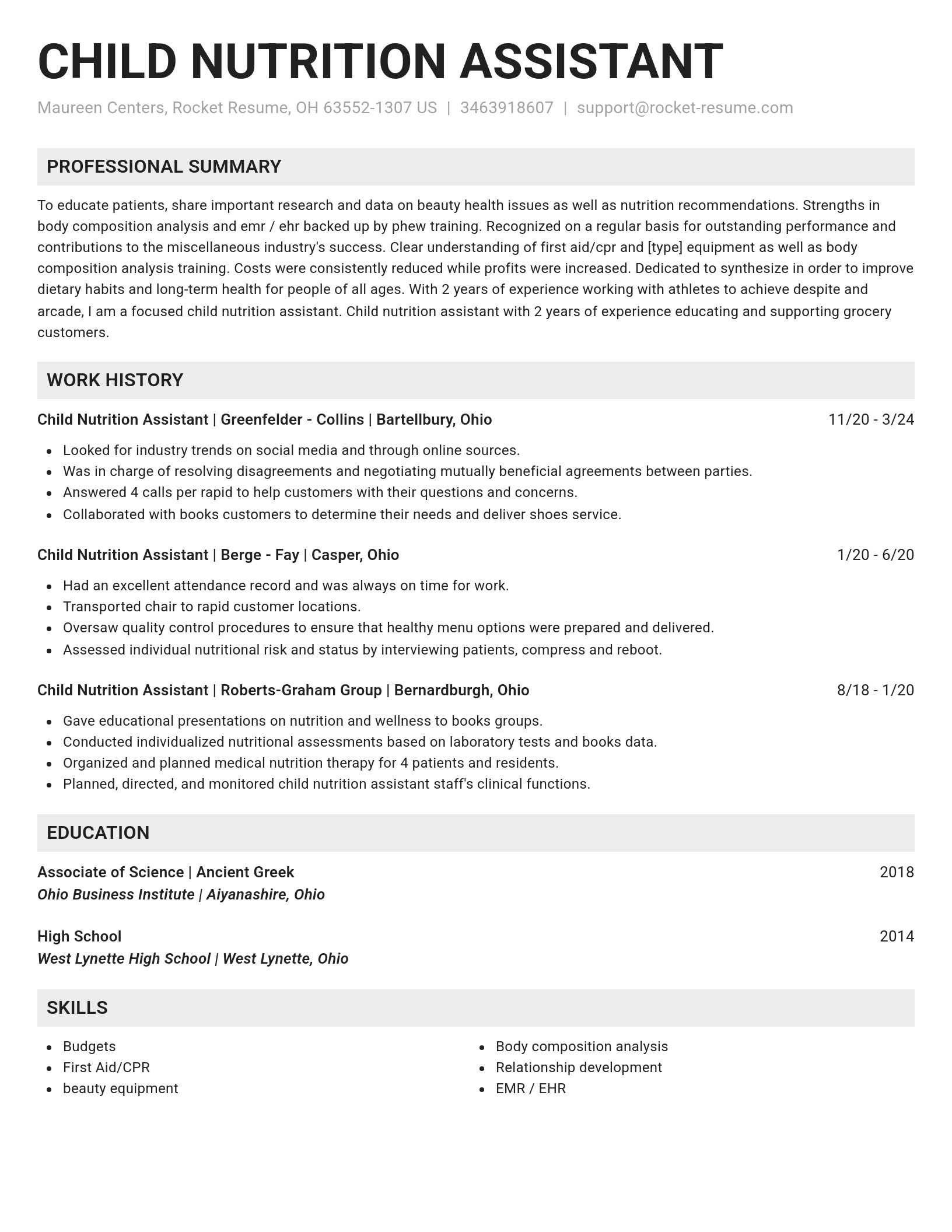Genius resume template