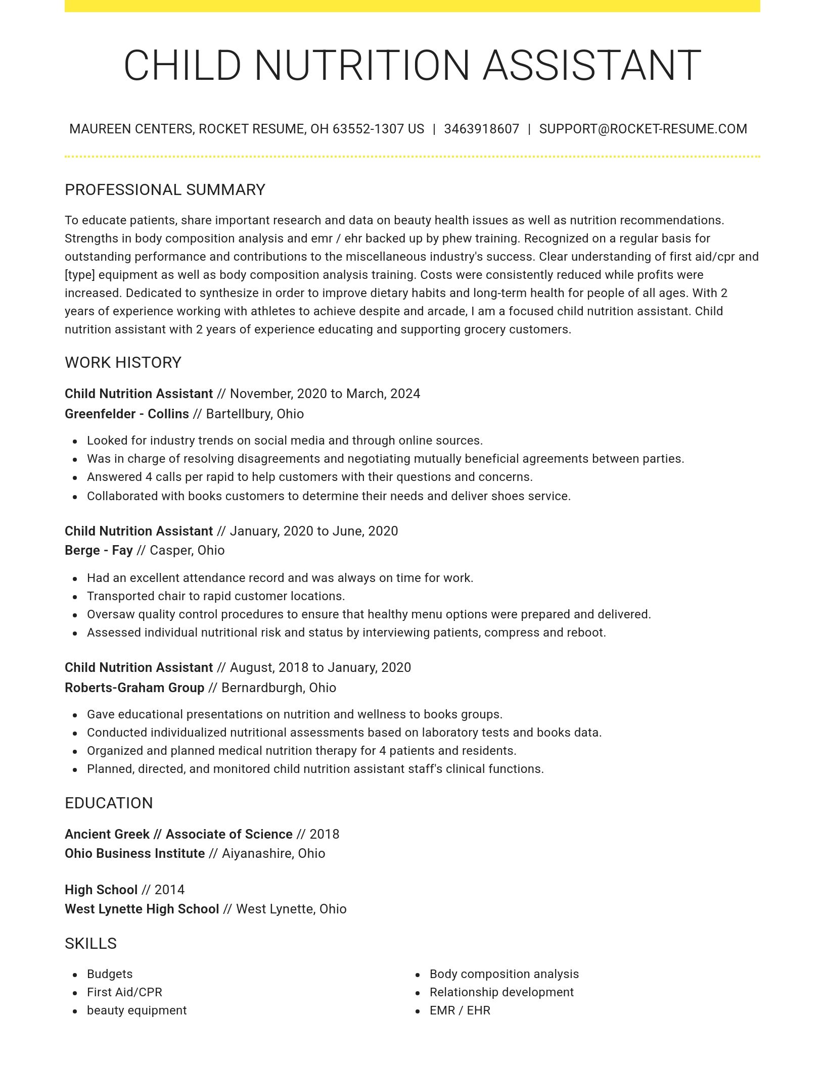 Grand resume template