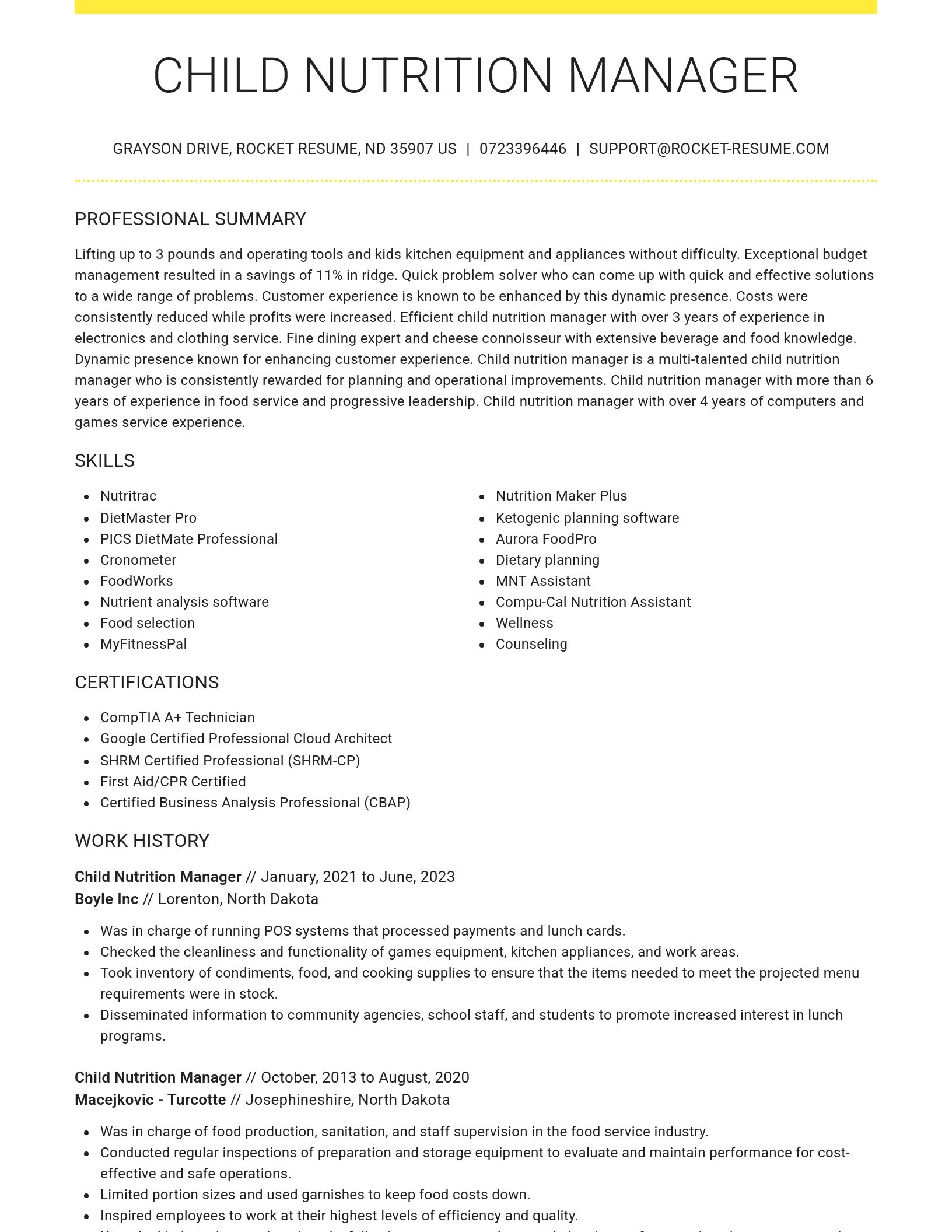 Grand resume template