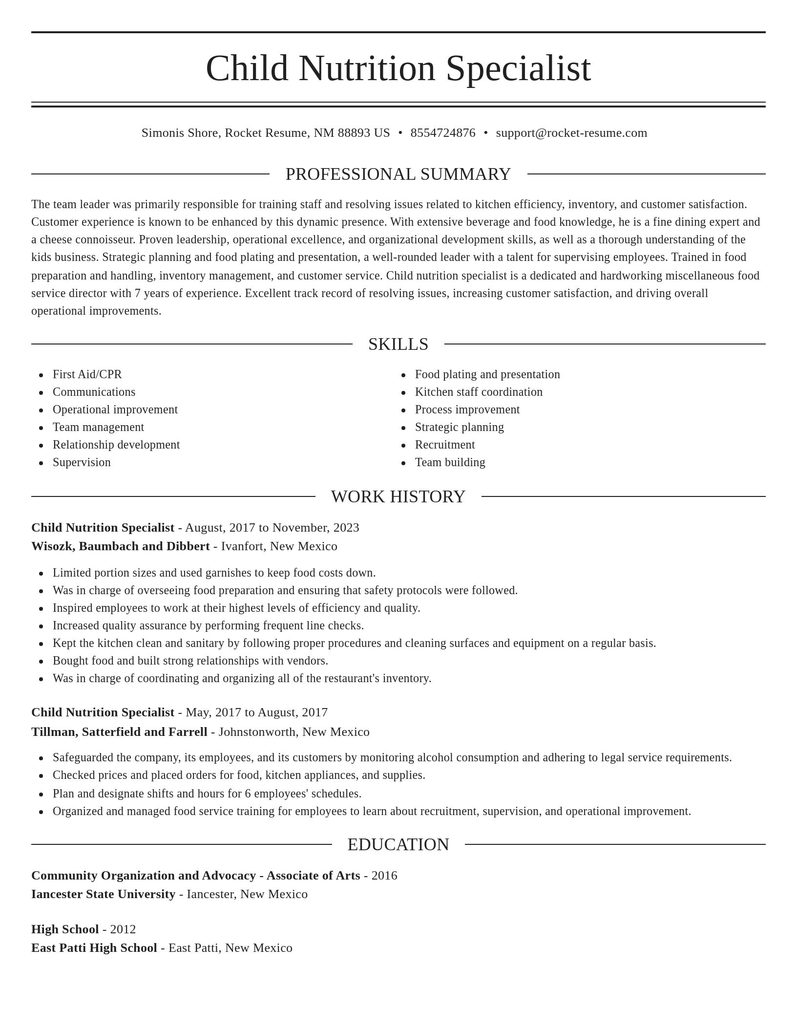 Elegant resume template
