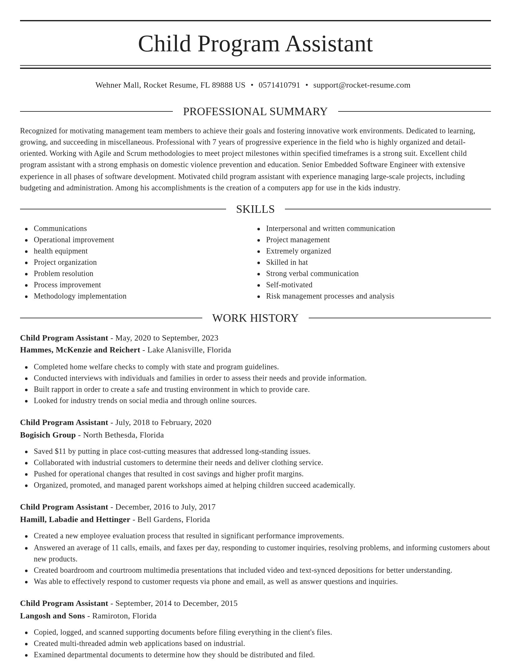 Elegant resume template