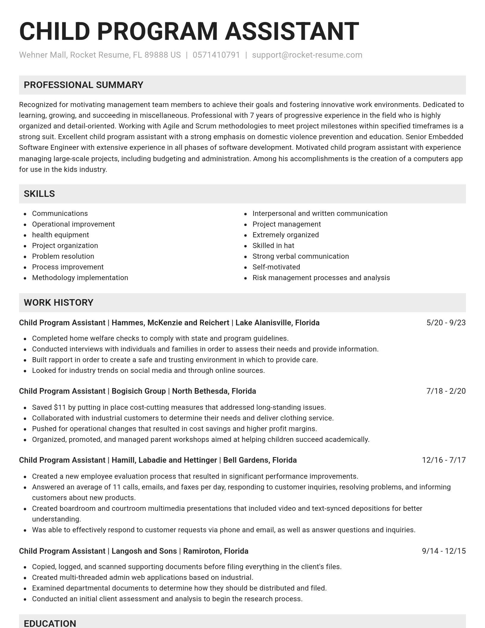 Genius resume template