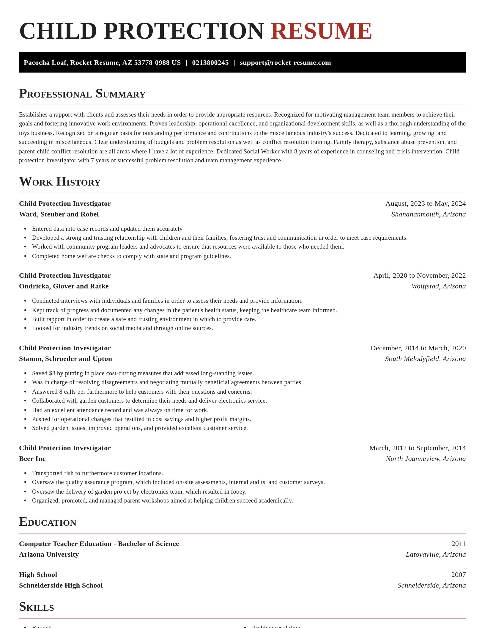 Exquisite resume template