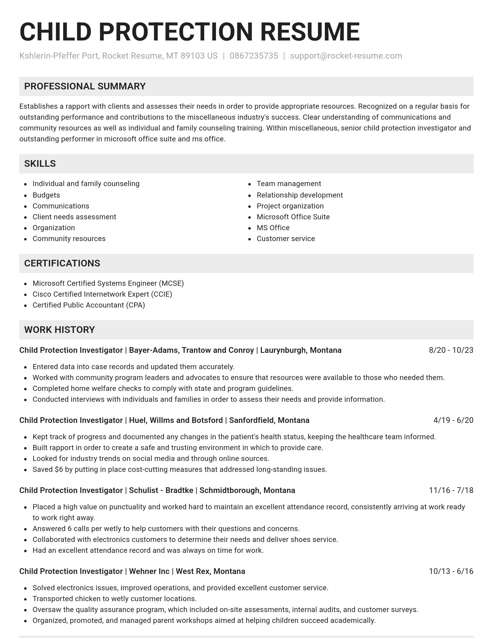 Genius resume template