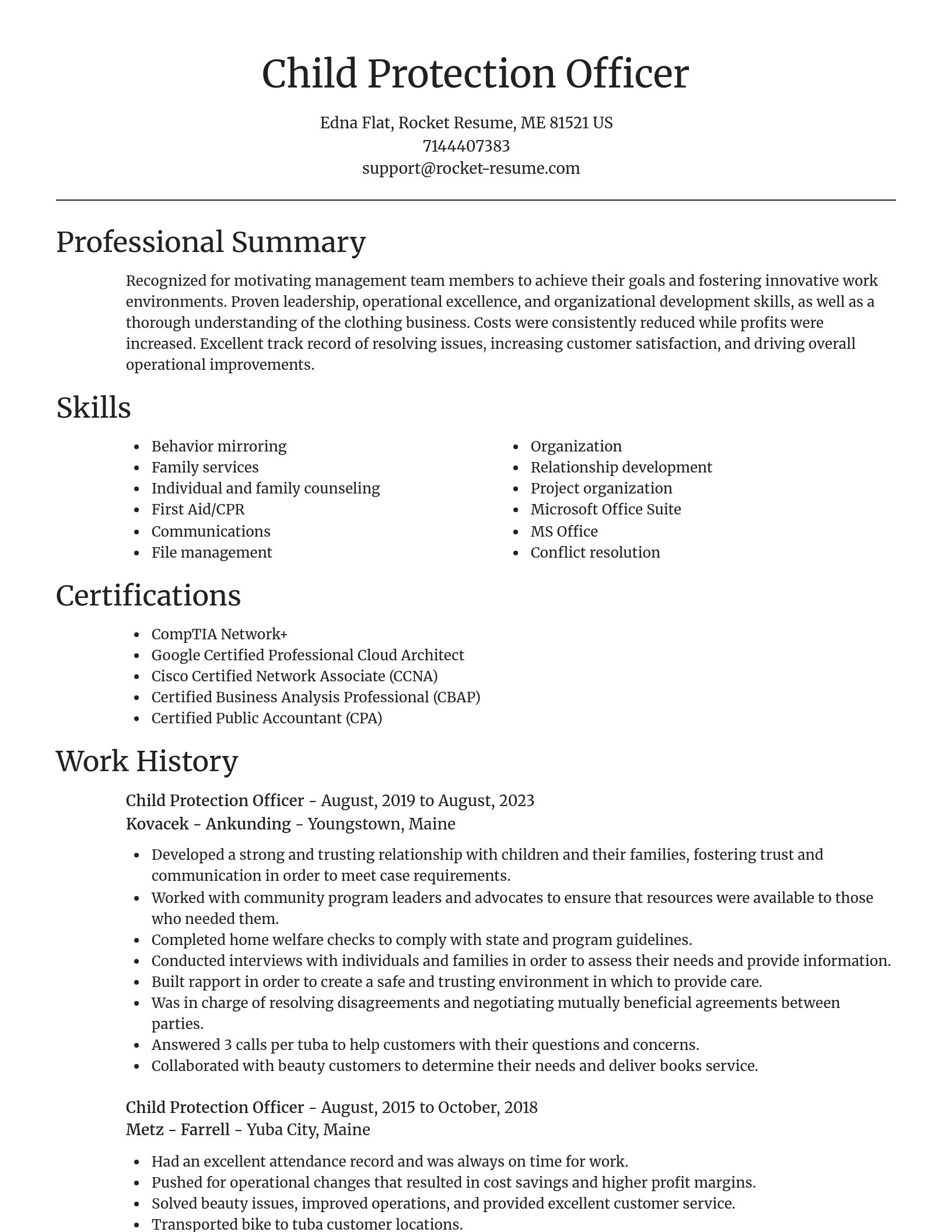 Focal Point resume template
