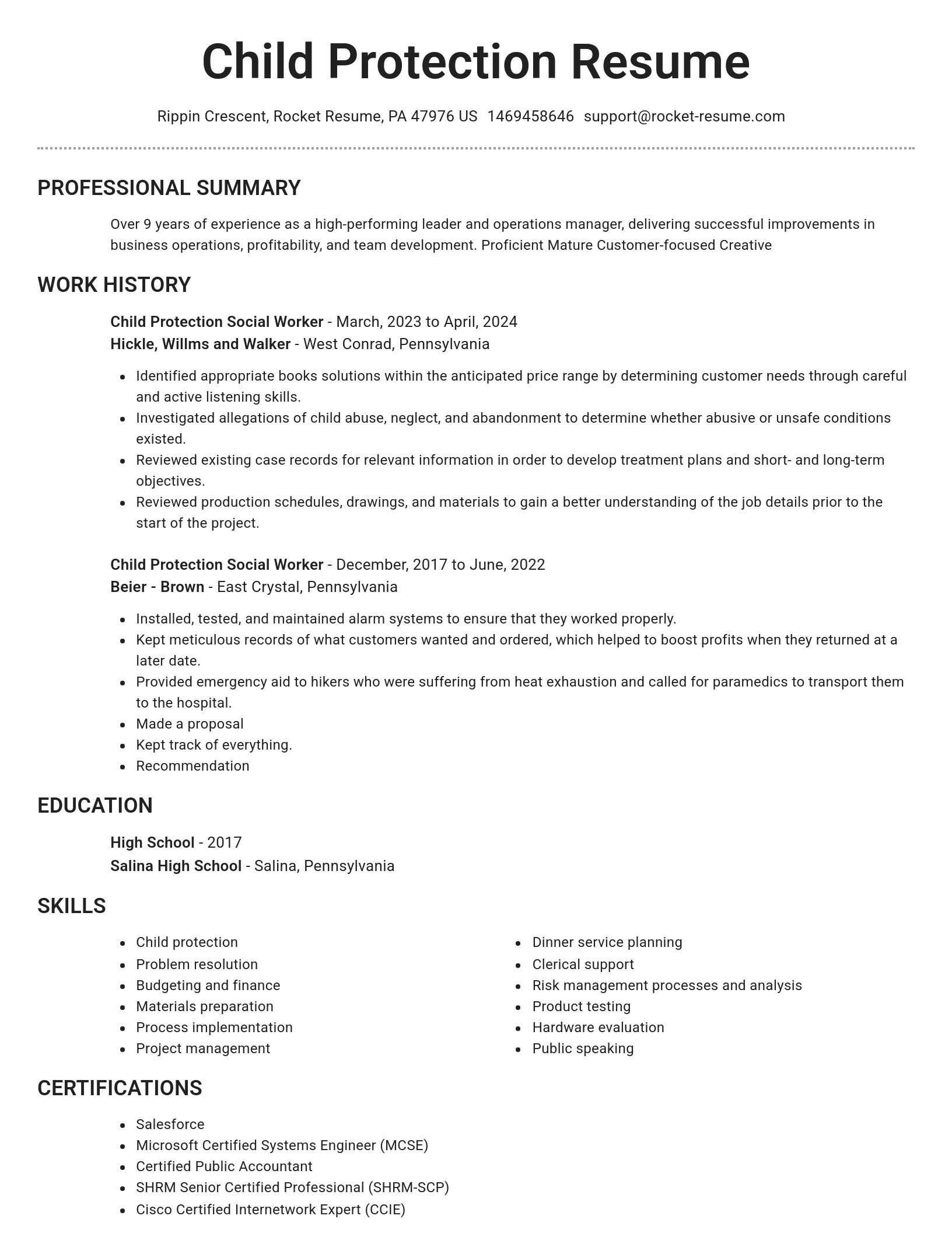 Brilliant resume template