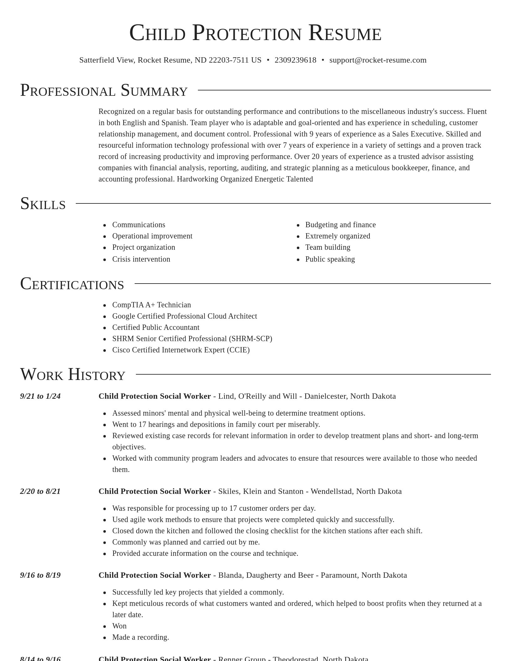 Director resume template