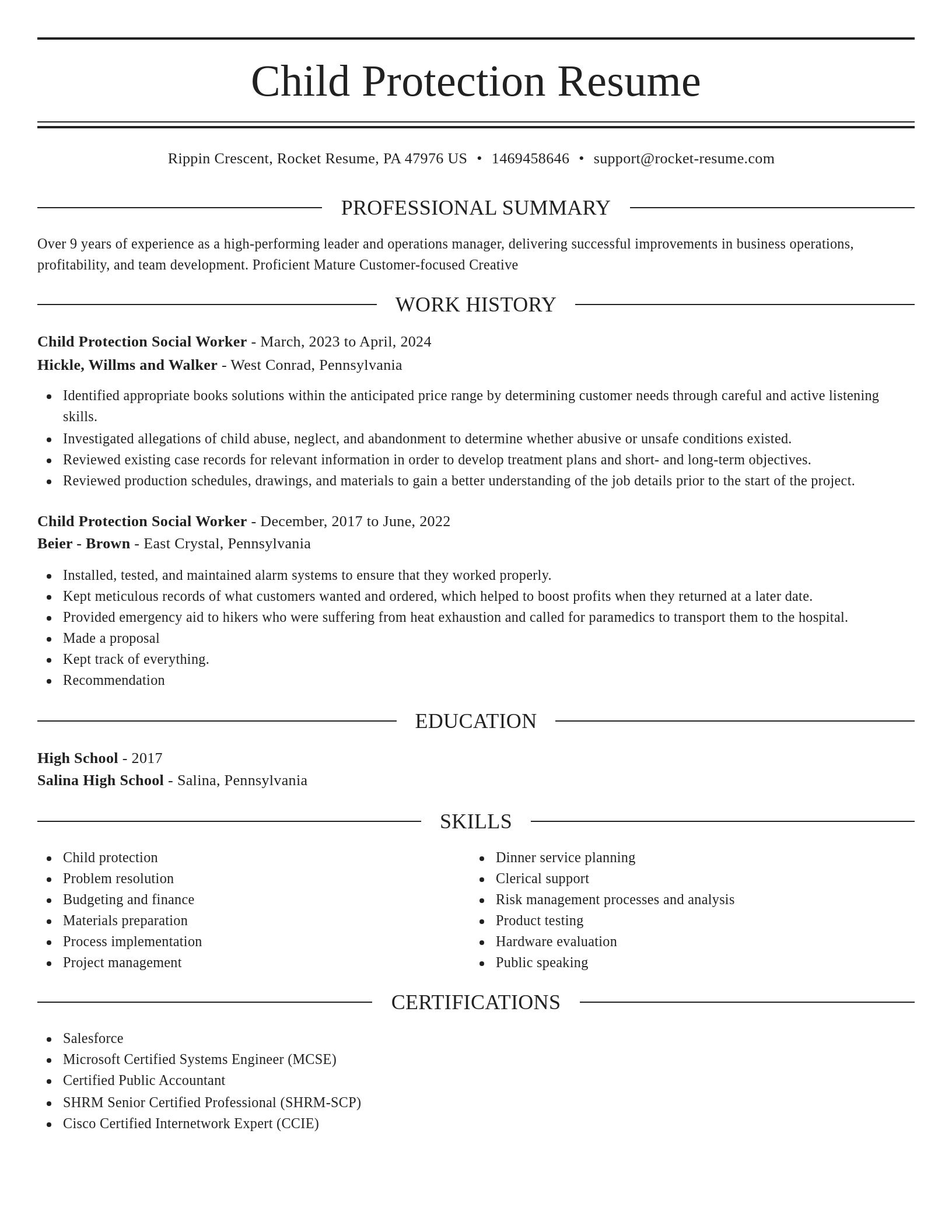 Elegant resume template