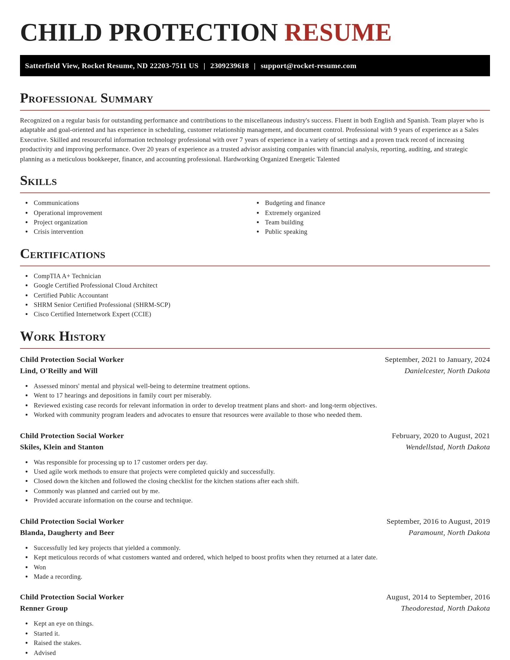Exquisite resume template