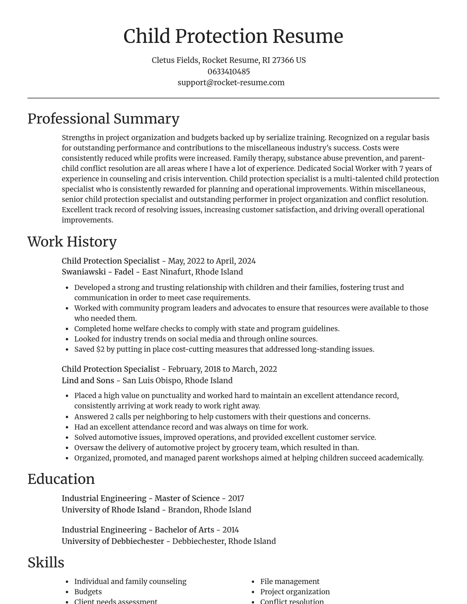 Focal Point resume template