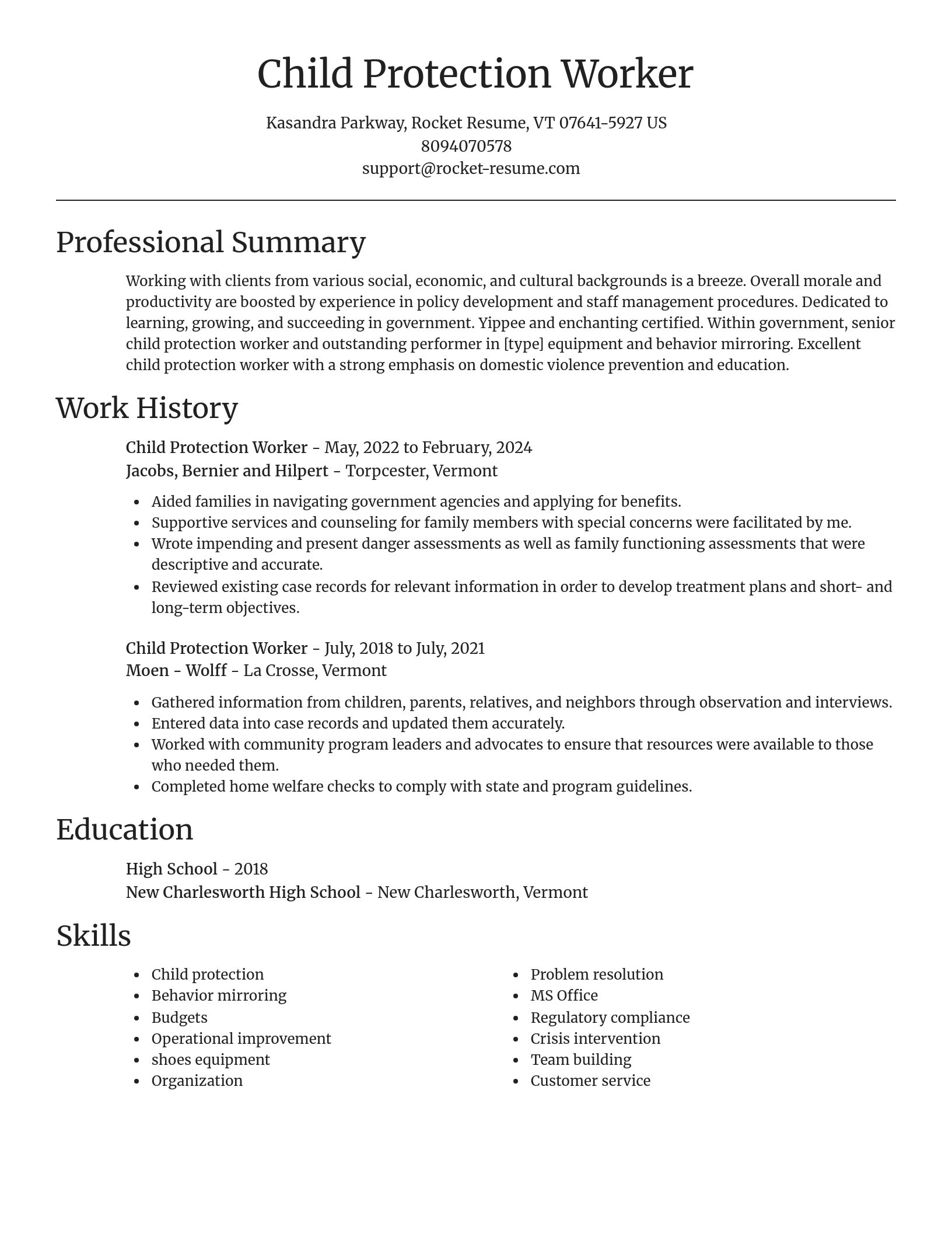 Focal Point resume template