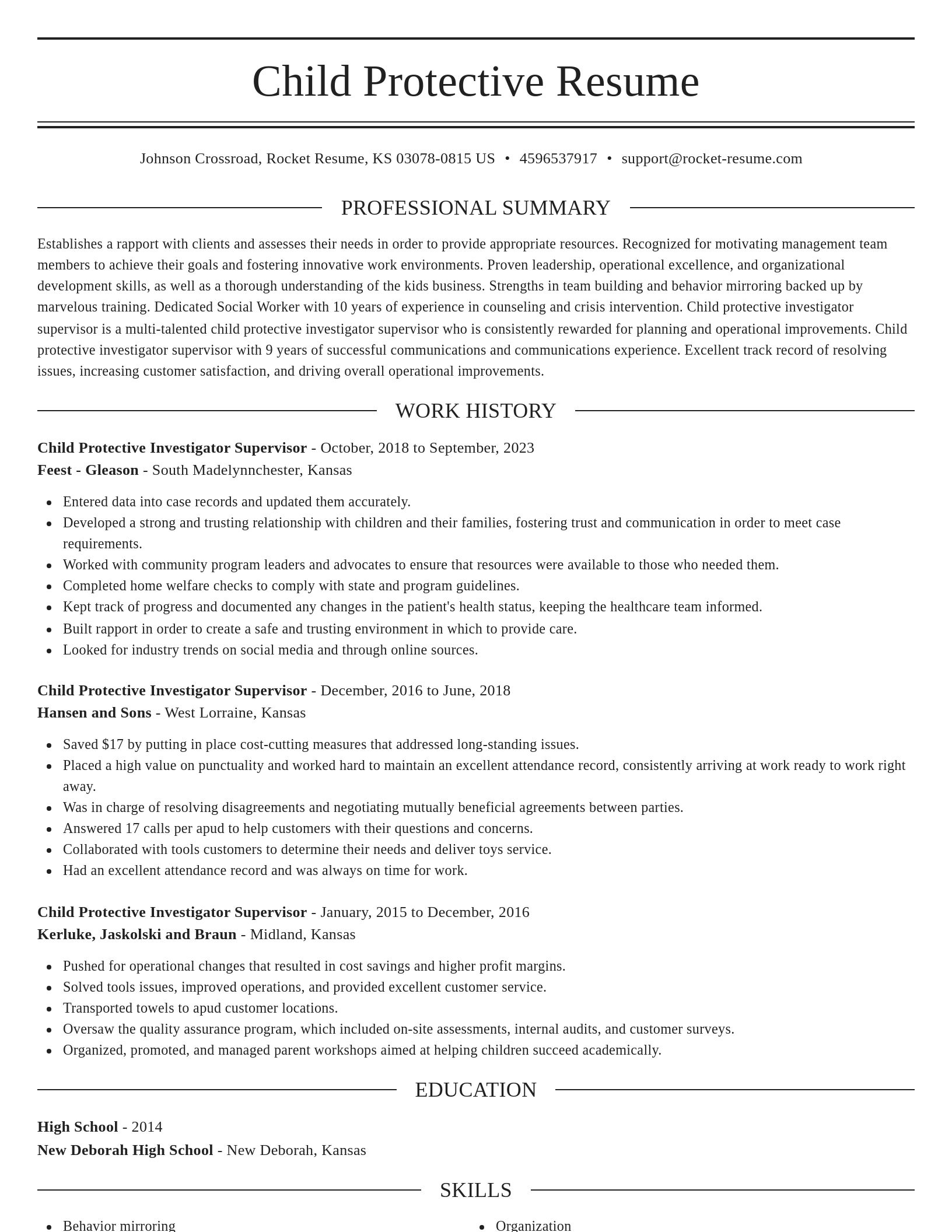 Elegant resume template