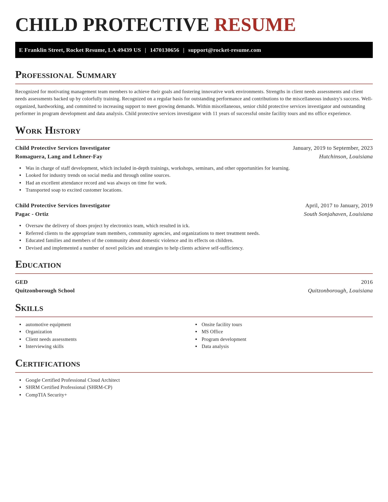 Exquisite resume template