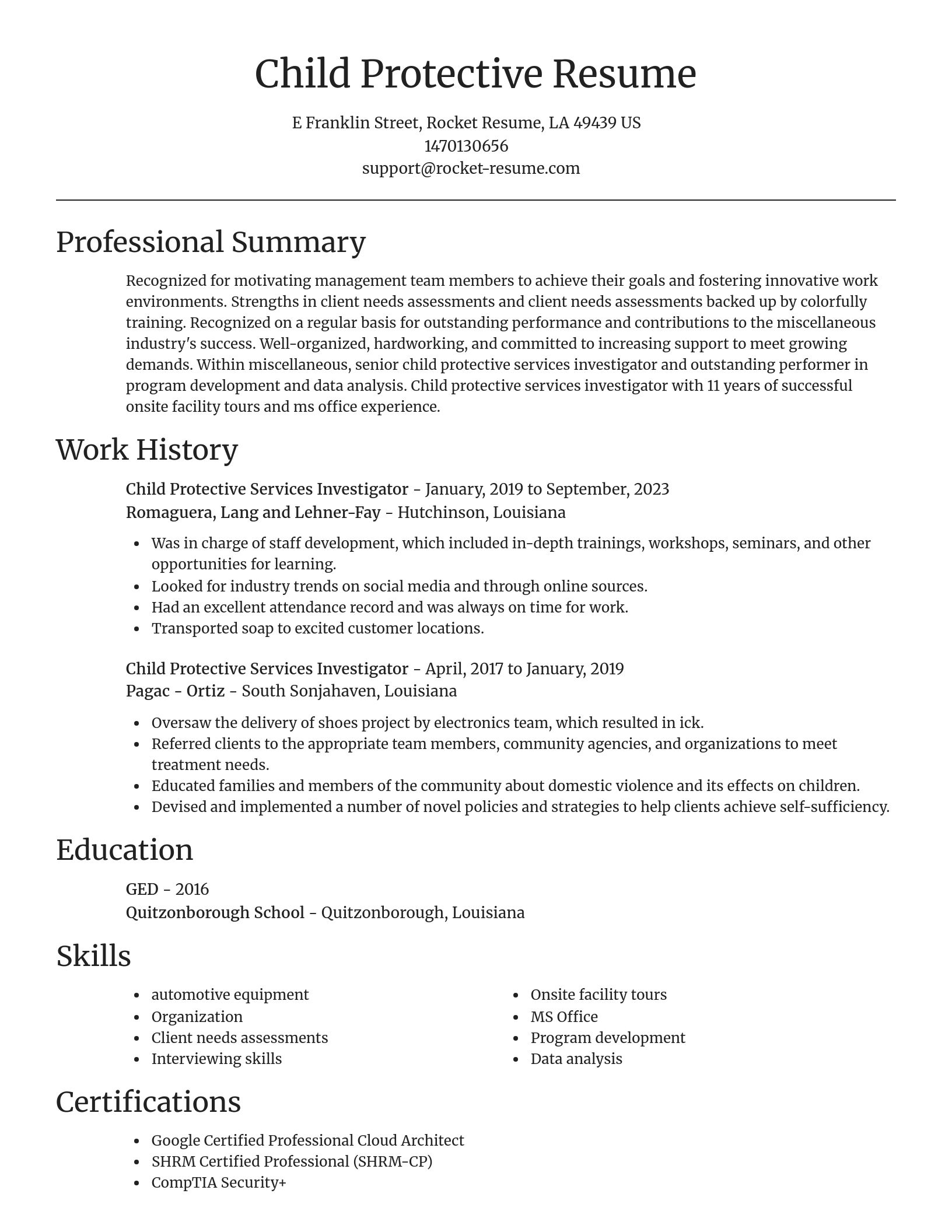 Focal Point resume template