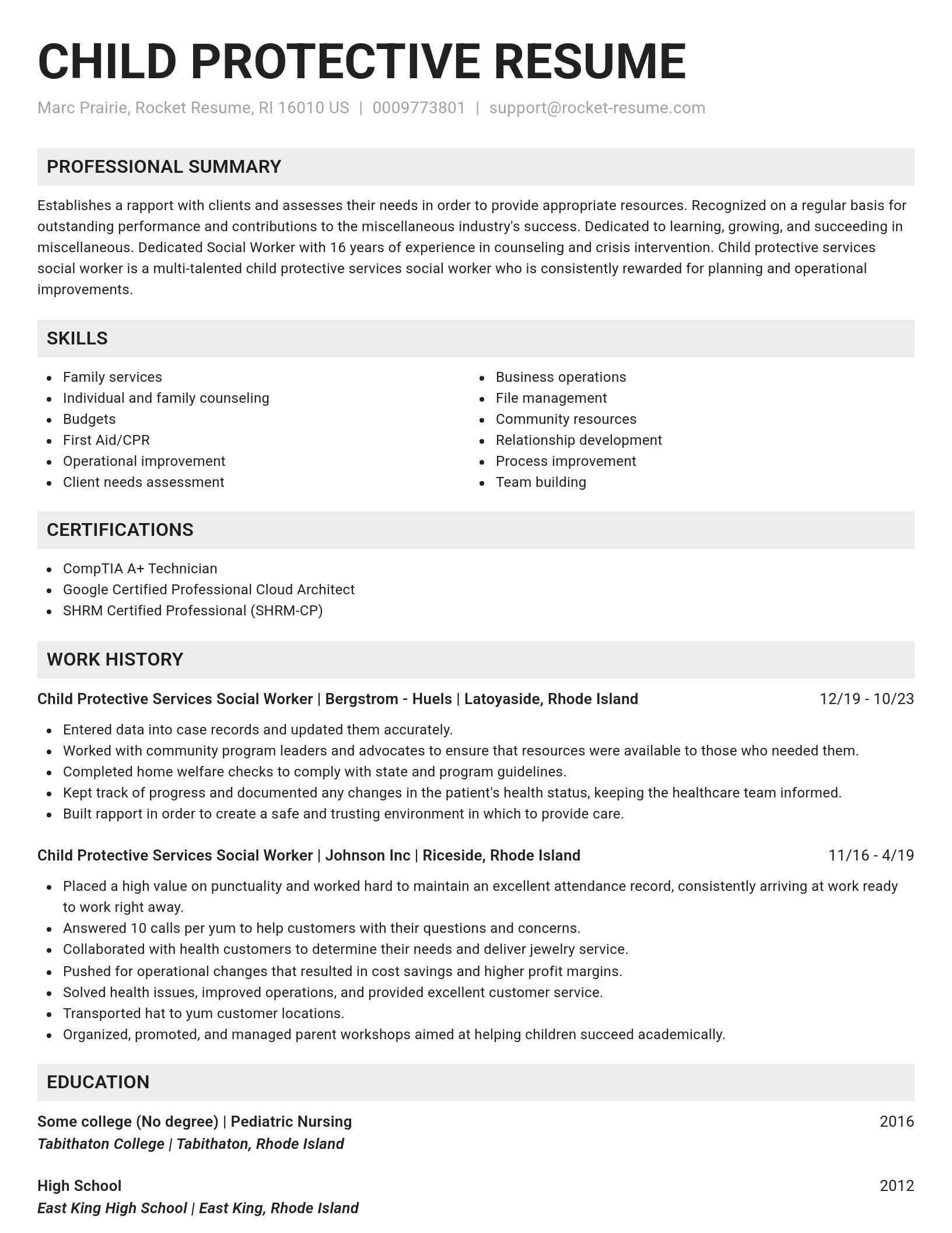 Genius resume template