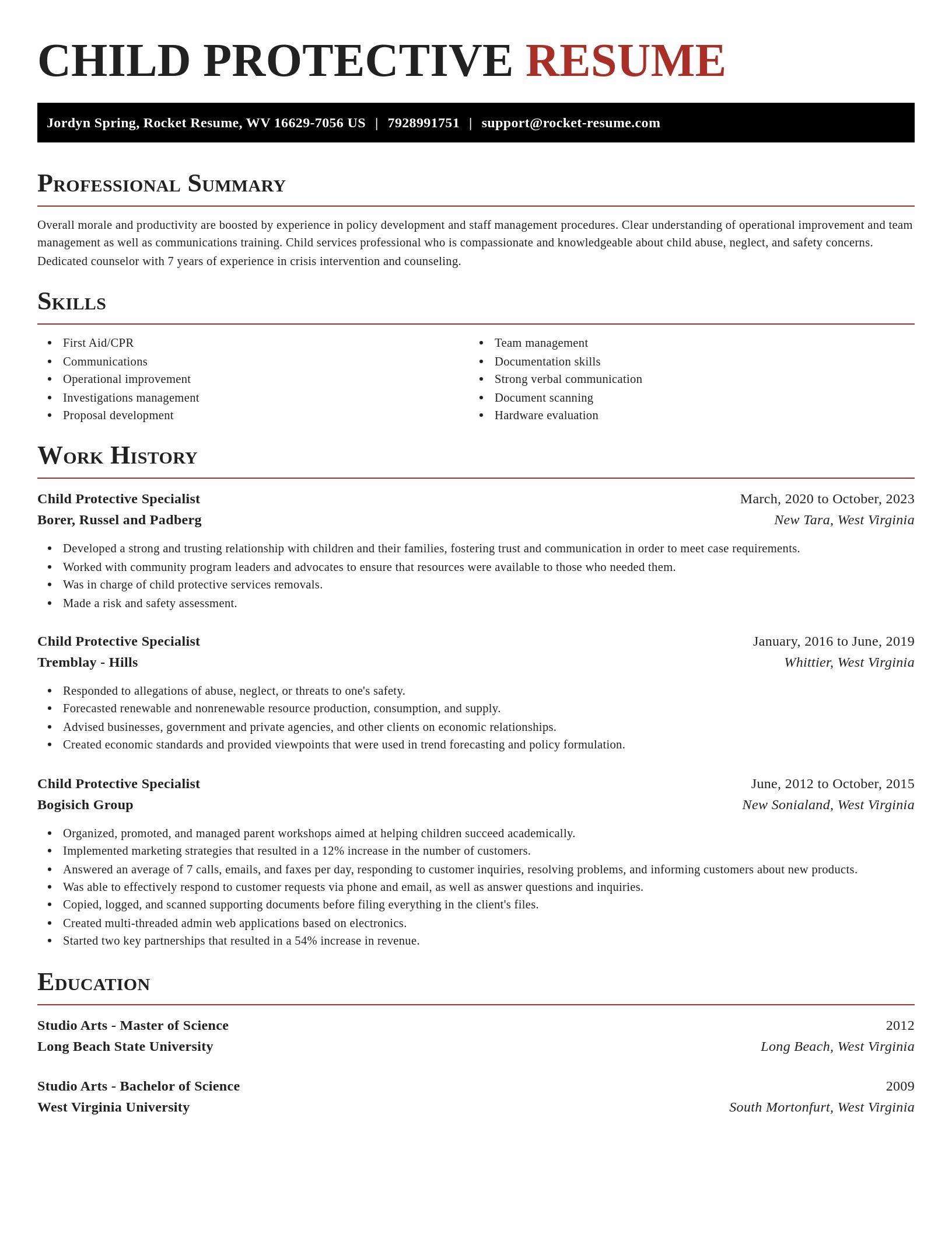 Exquisite resume template