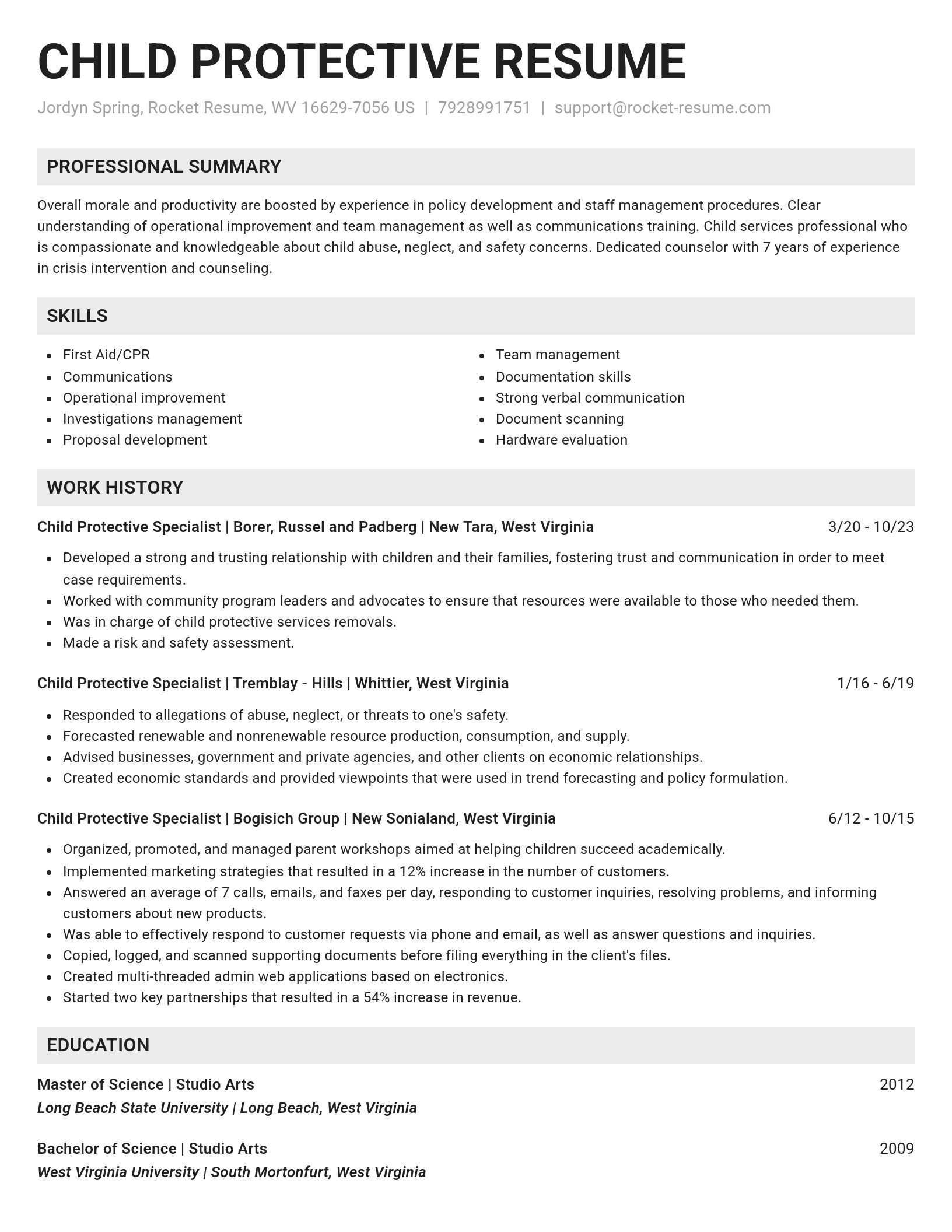 Genius resume template