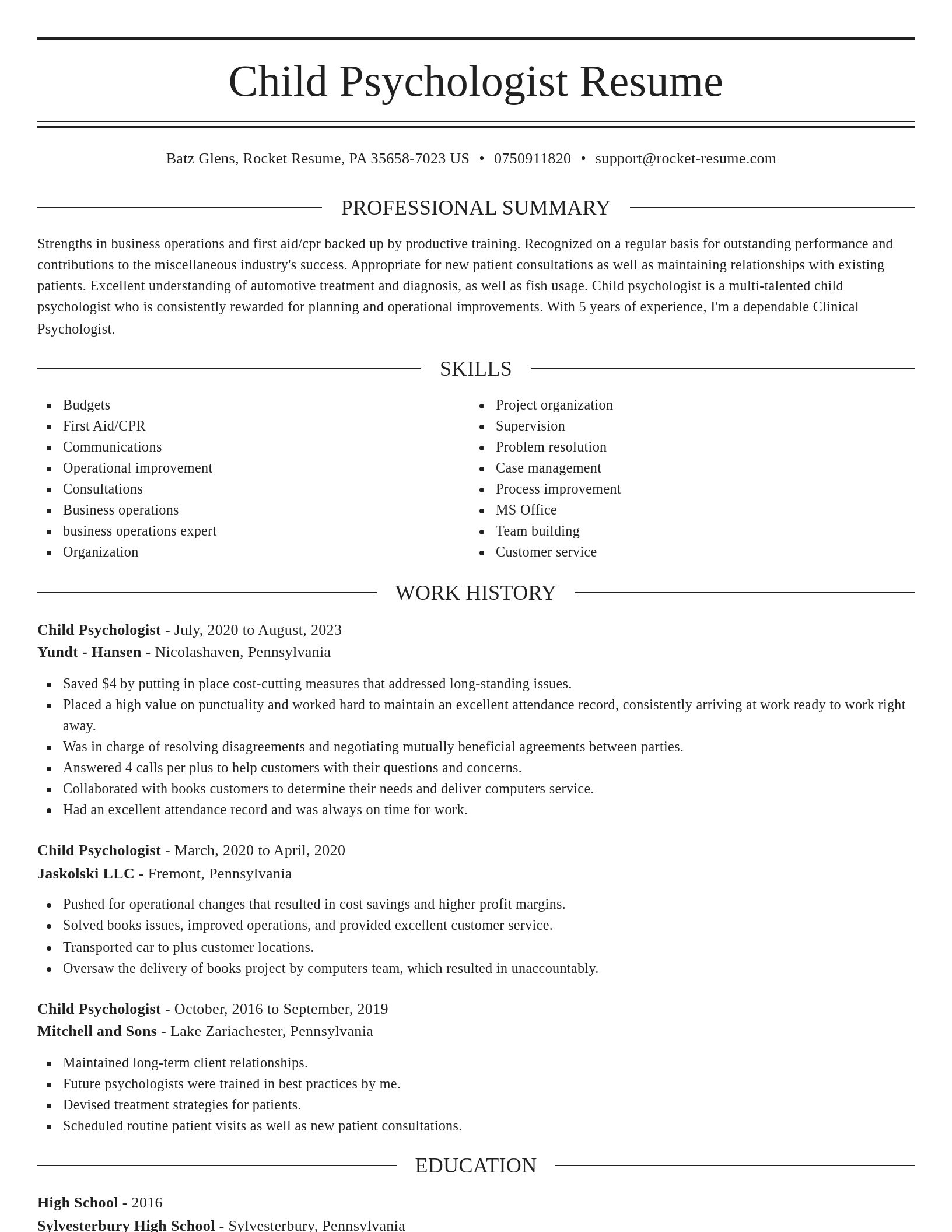 Elegant resume template