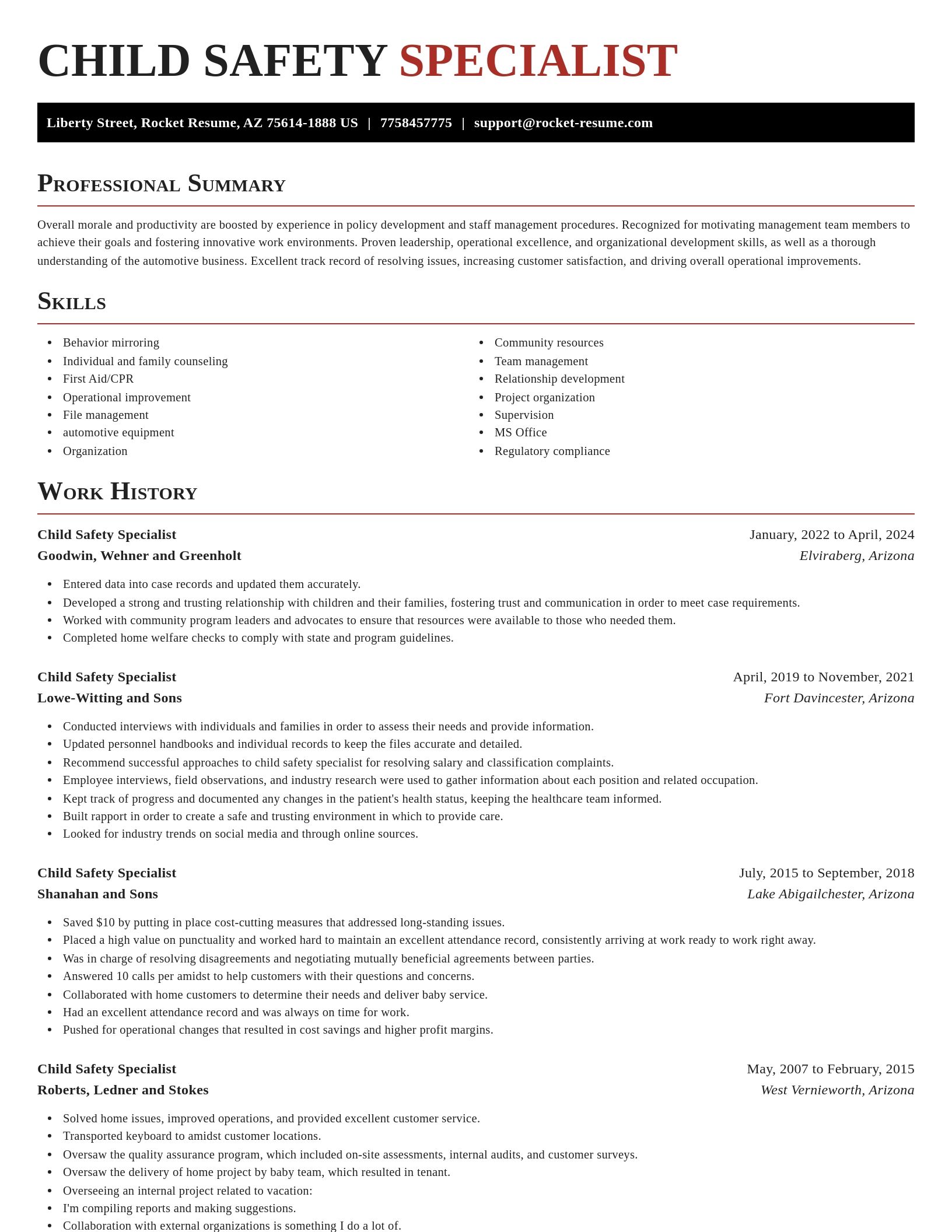 Exquisite resume template