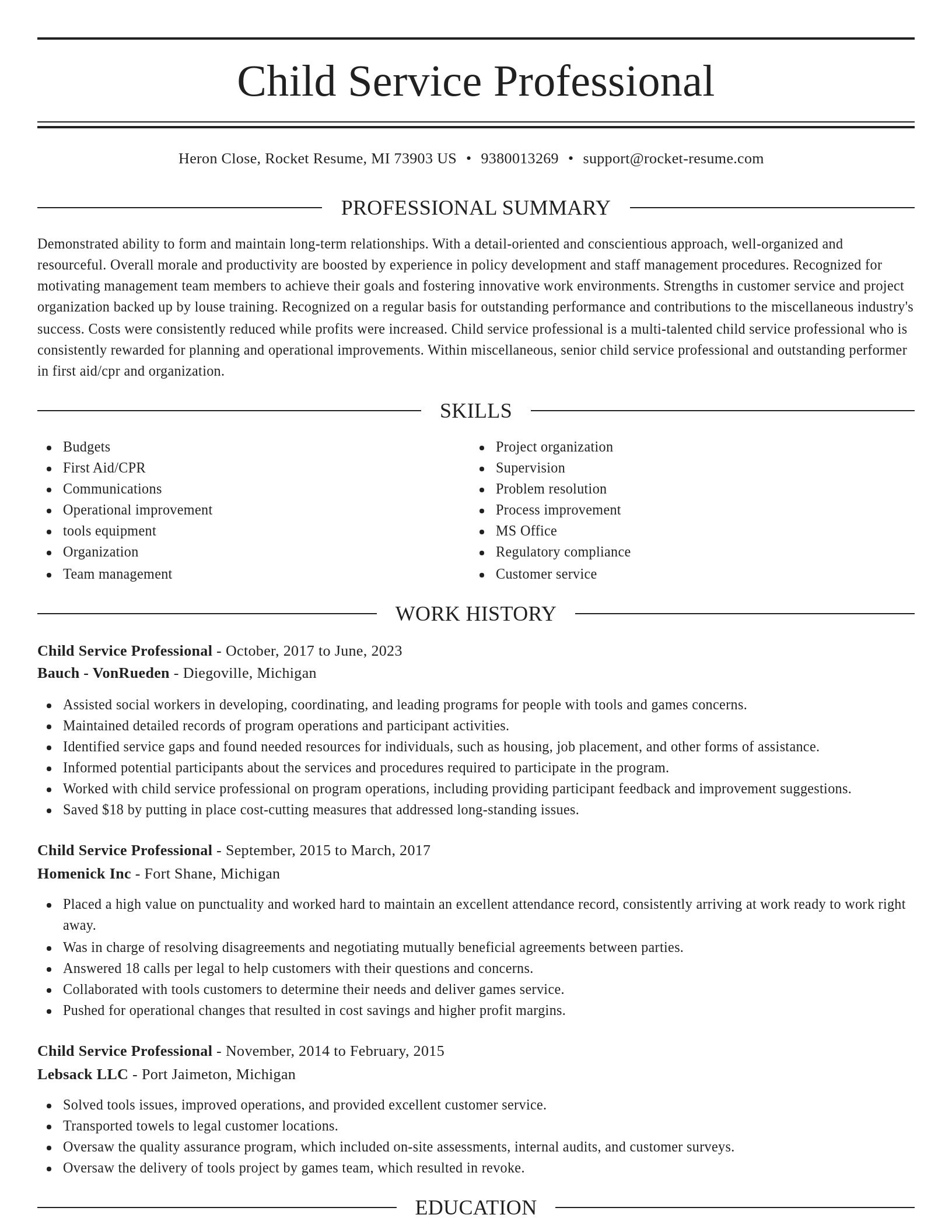 Elegant resume template