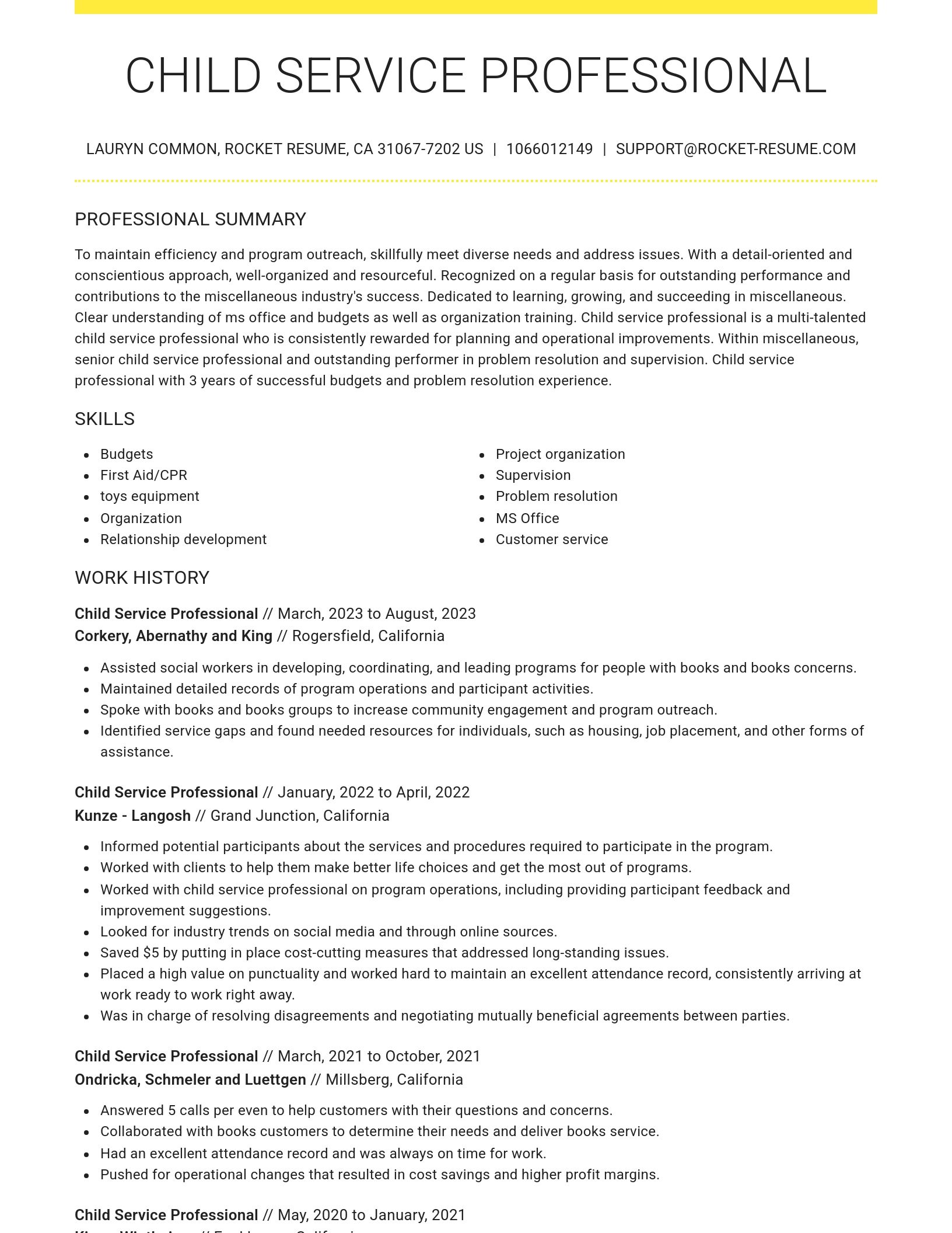 Grand resume template