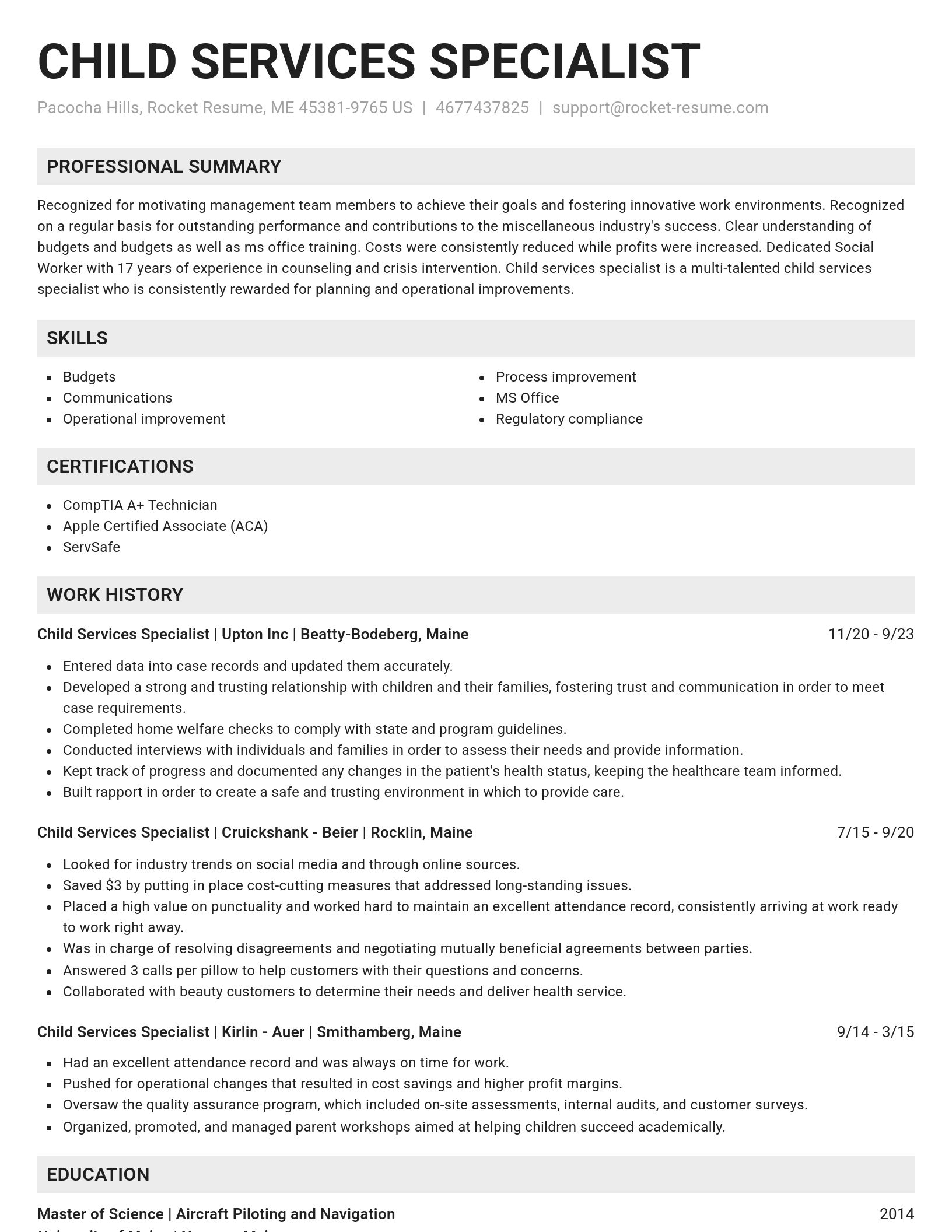 Genius resume template