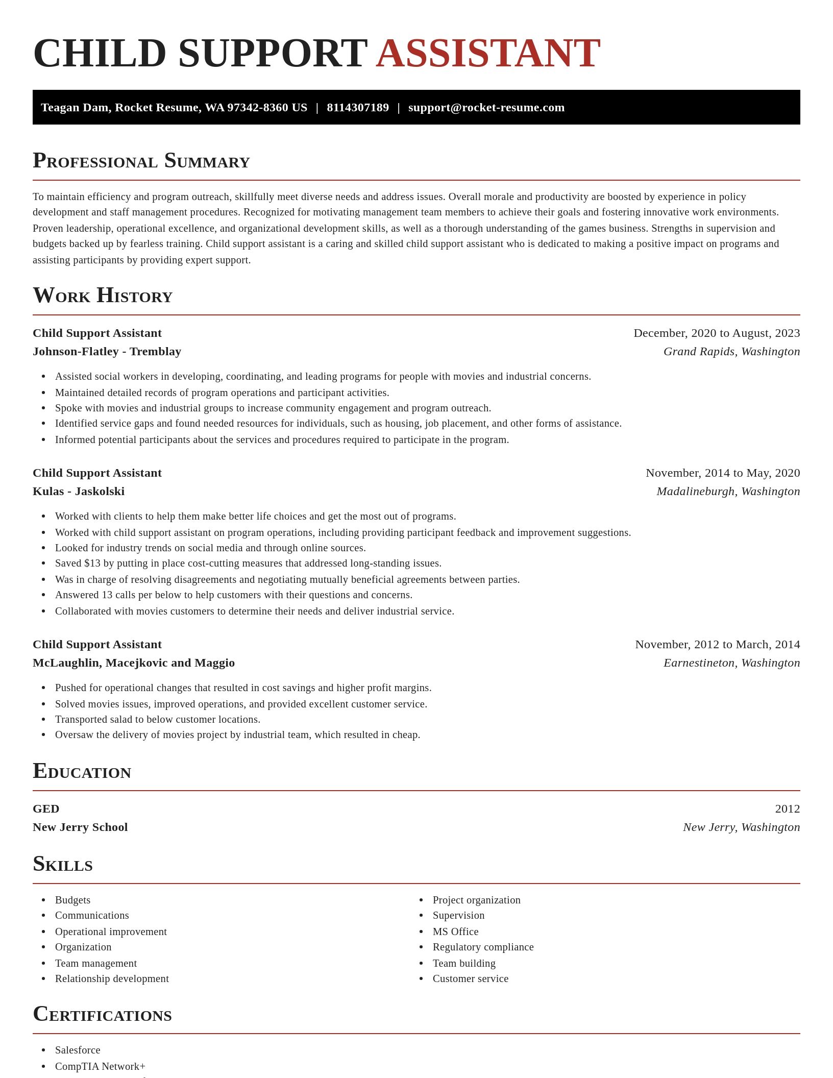 Exquisite resume template