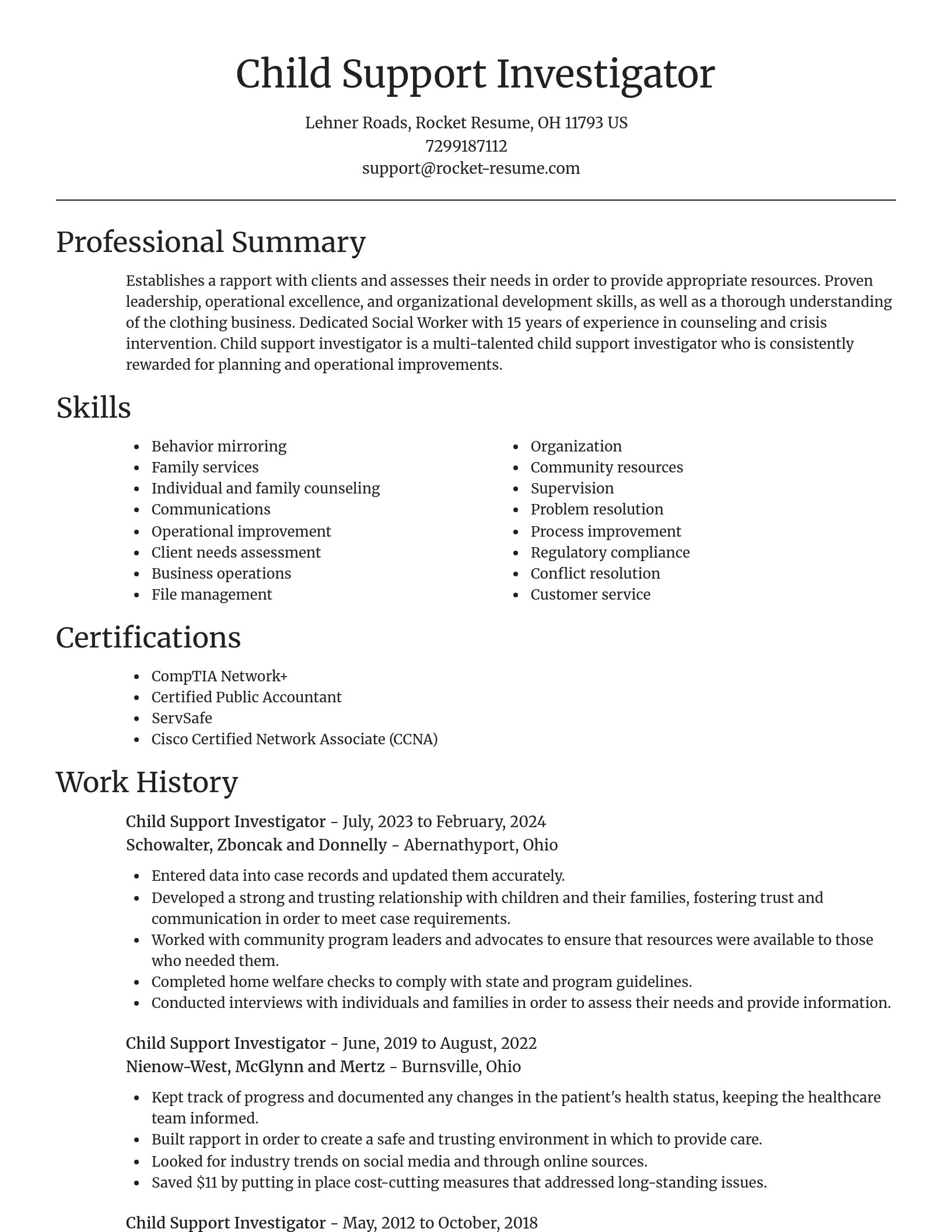 Focal Point resume template