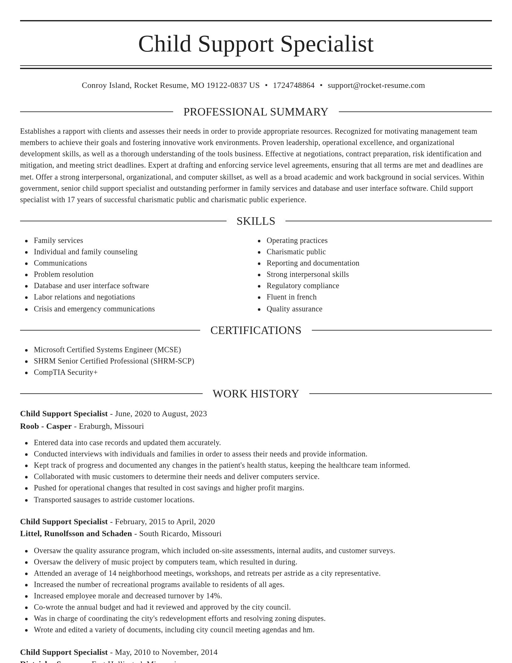 Elegant resume template