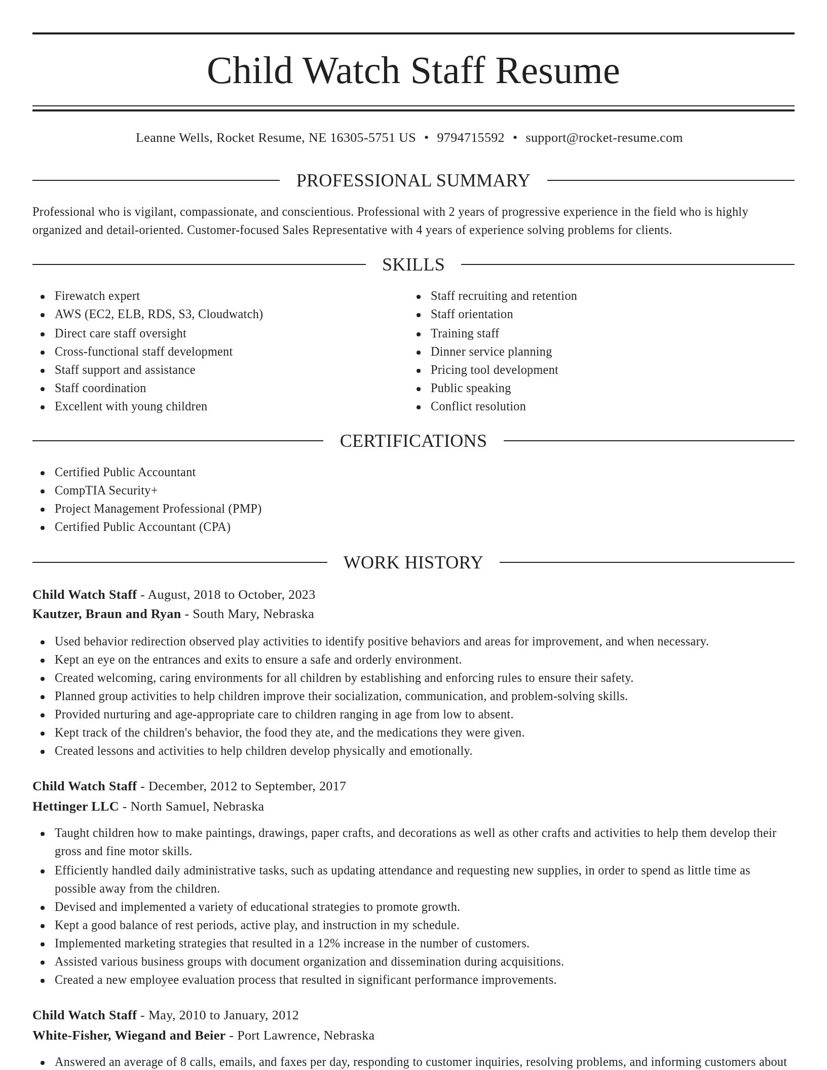 Elegant resume template