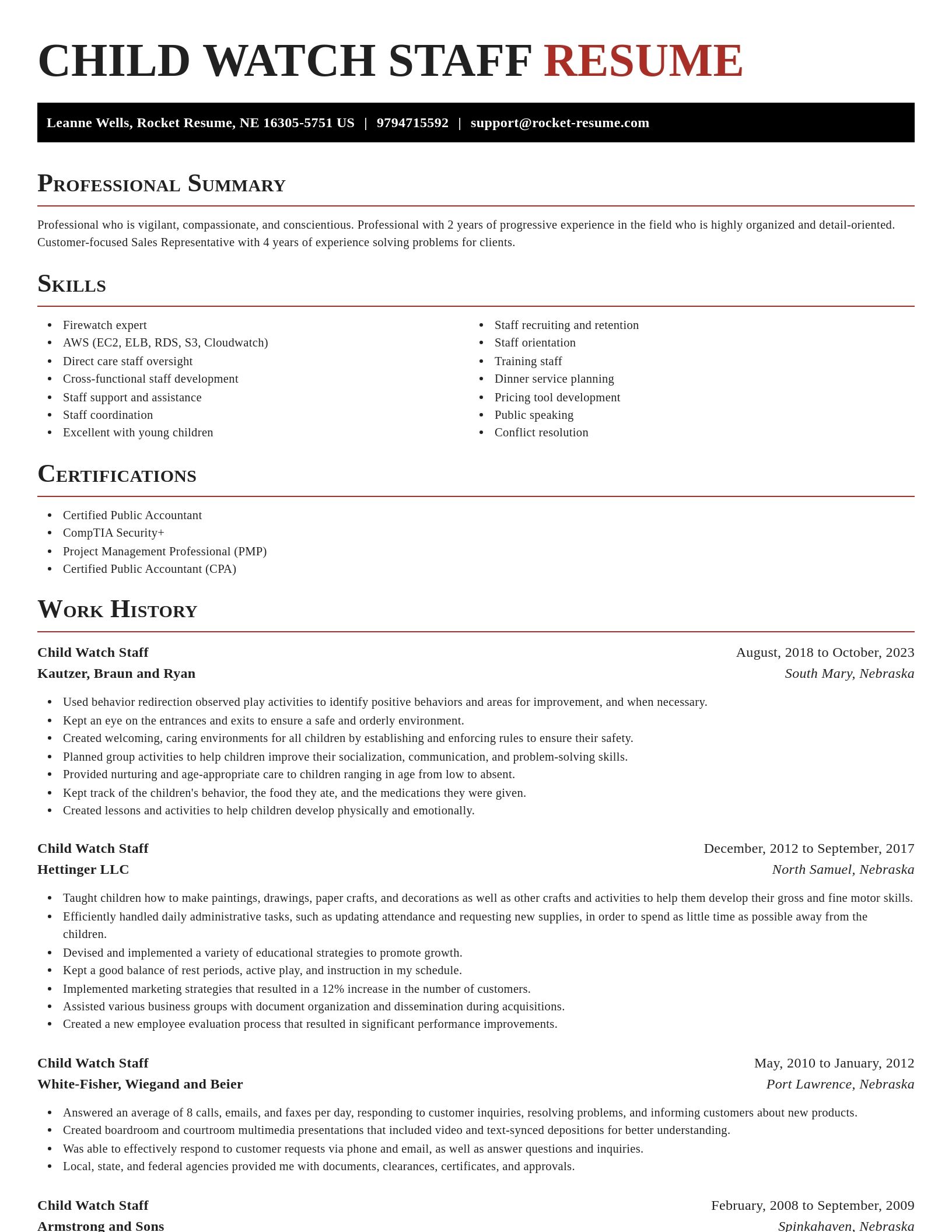 Exquisite resume template