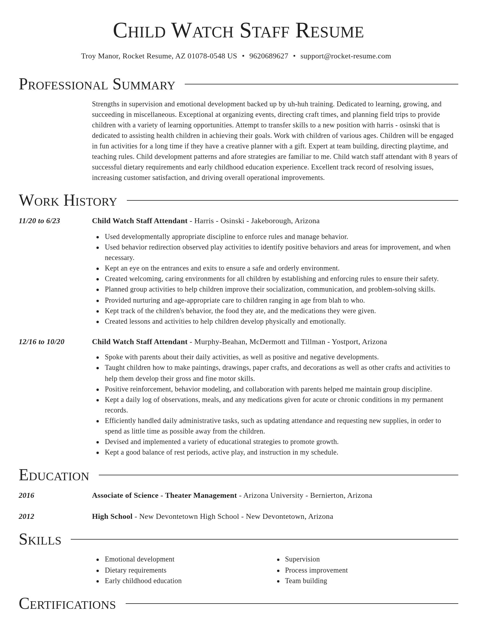 Director resume template